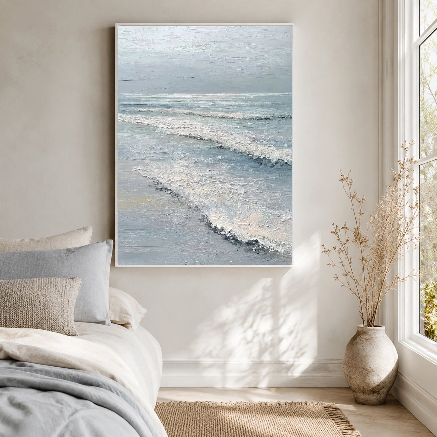 Ocean And Sky Abstract Textured Wall Art #OS191