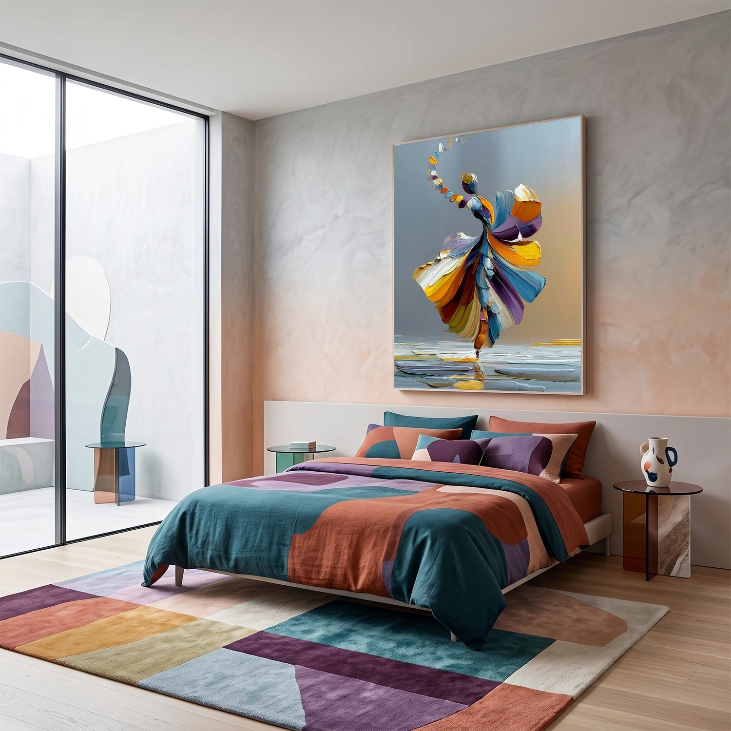 Abstract Portrait Textured Canvas Art #AE148