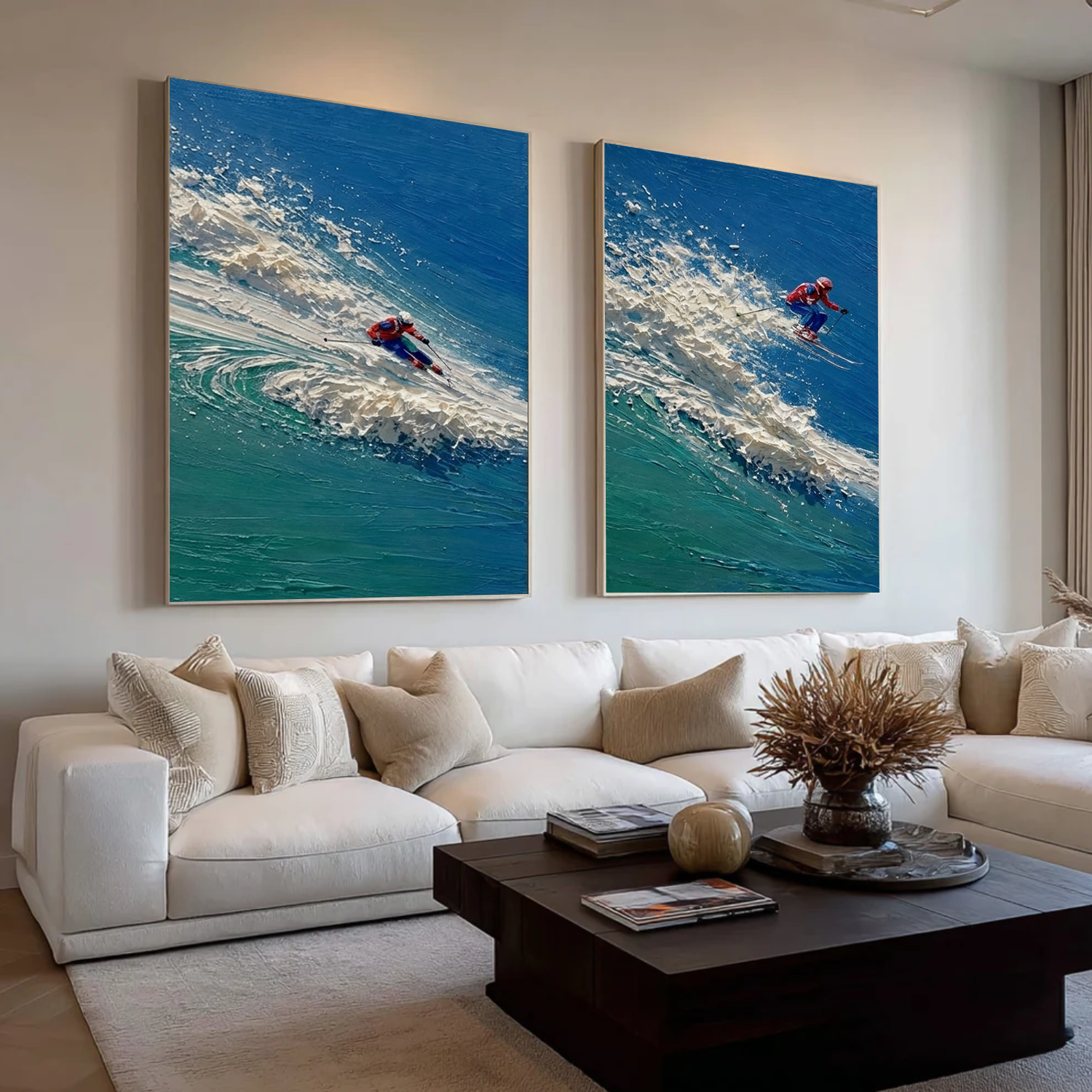 Surfing Sport Textured Wall Art Set of 2 #MS108