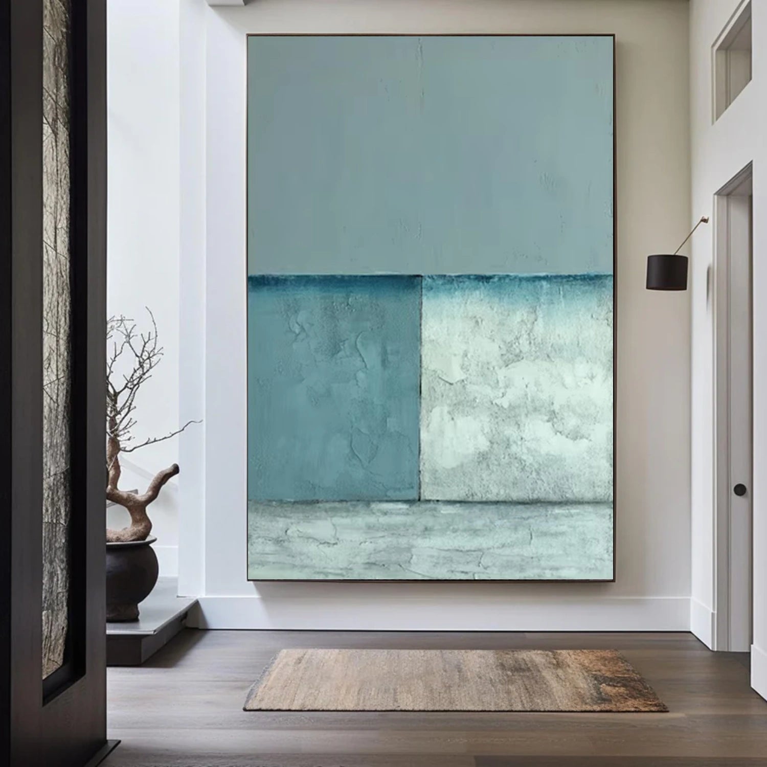 Blue Minimalist Canvas Art #MT167