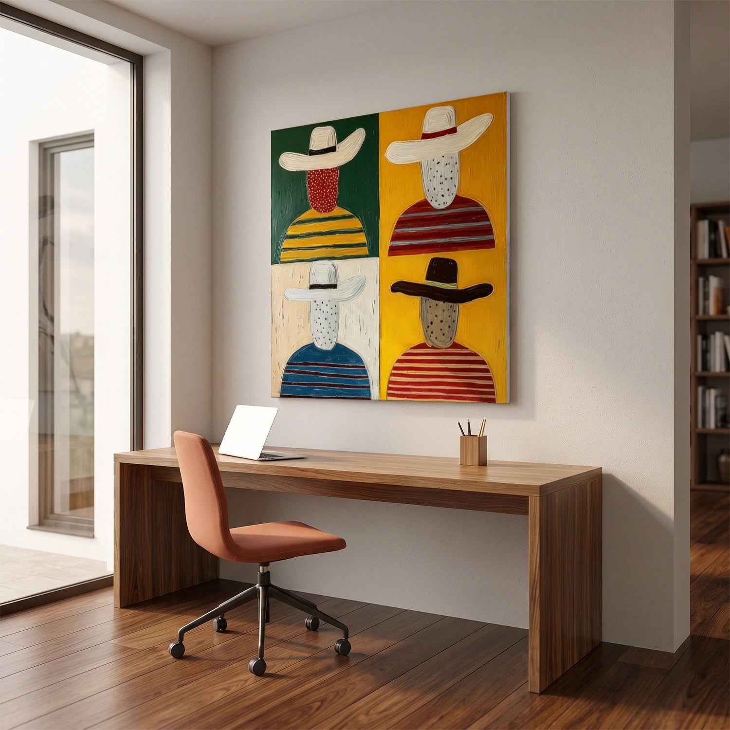 Abstract Portrait Canvas Art #AE153
