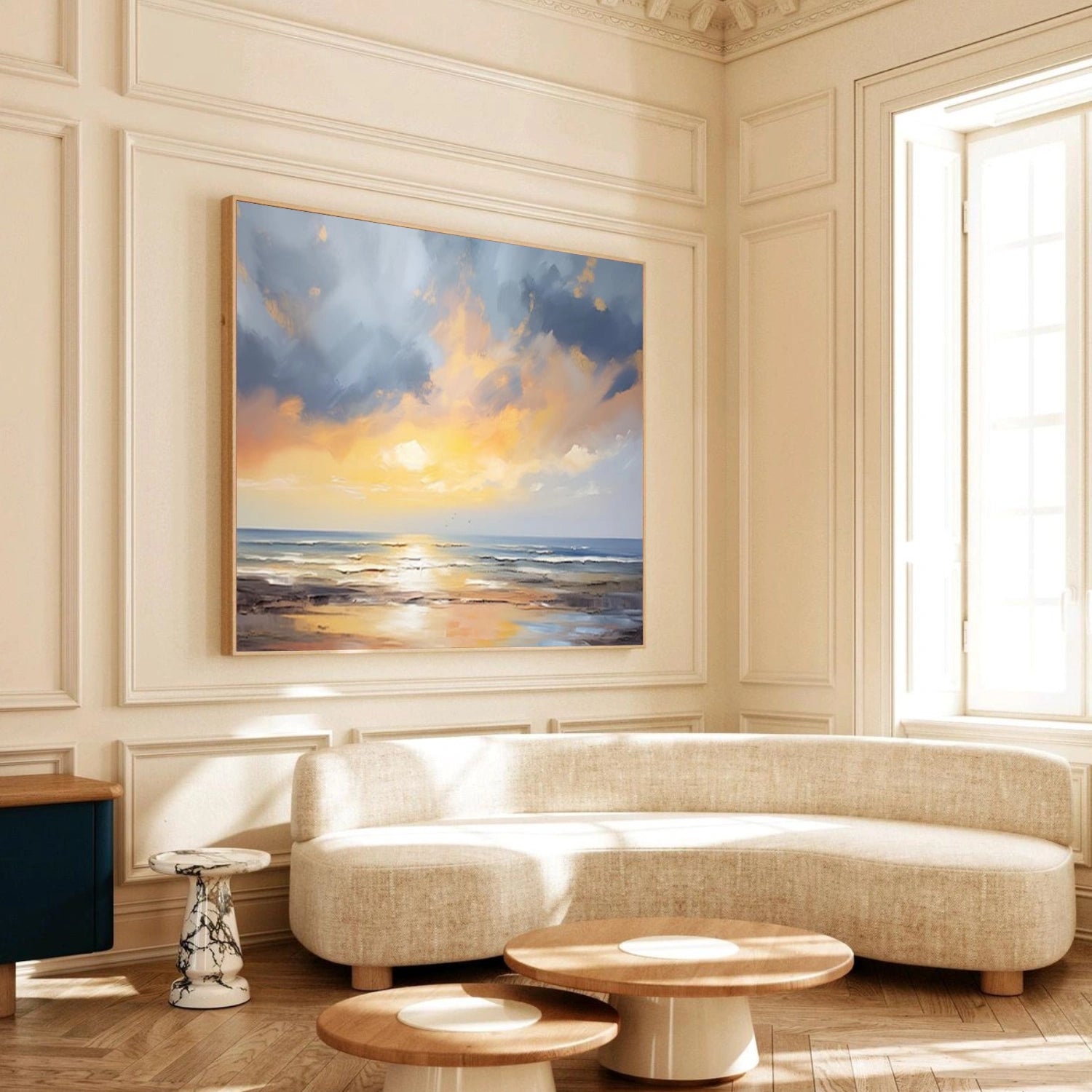 Ocean And Sky Abstract Wall Art #OS116