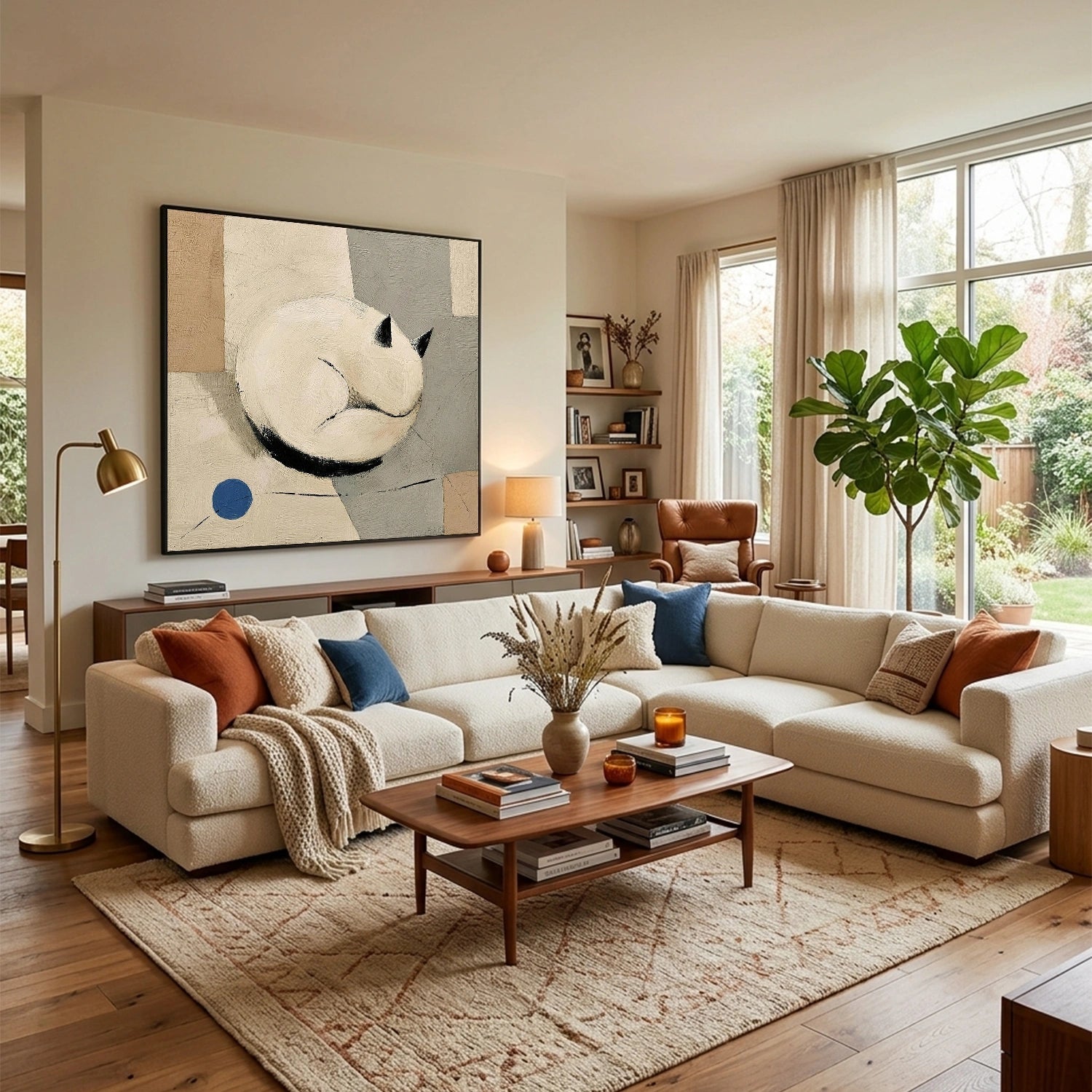 Abstract Animal Cat Wall Art #AC137