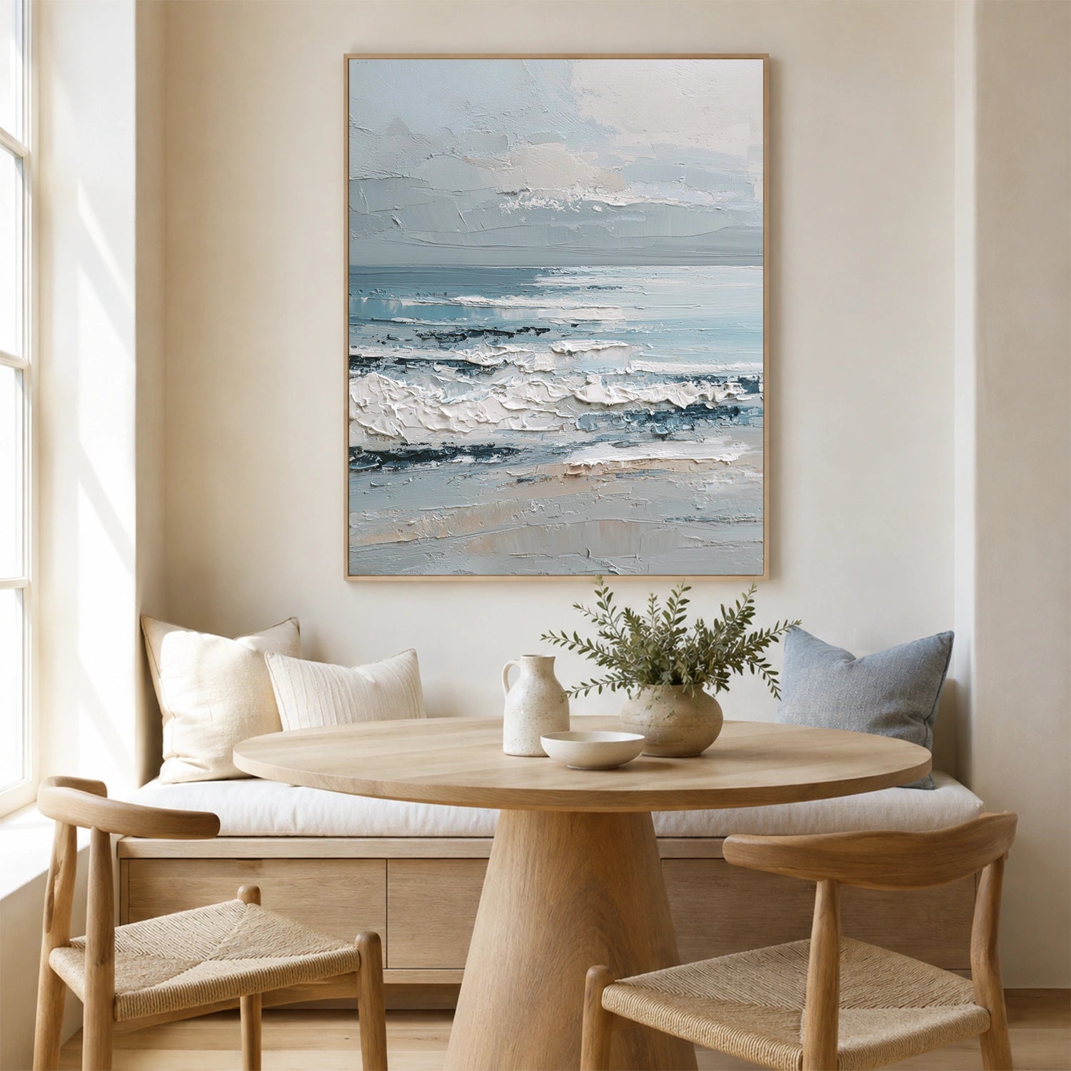 Ocean And Sky Abstract Textured Wall Art #OS188