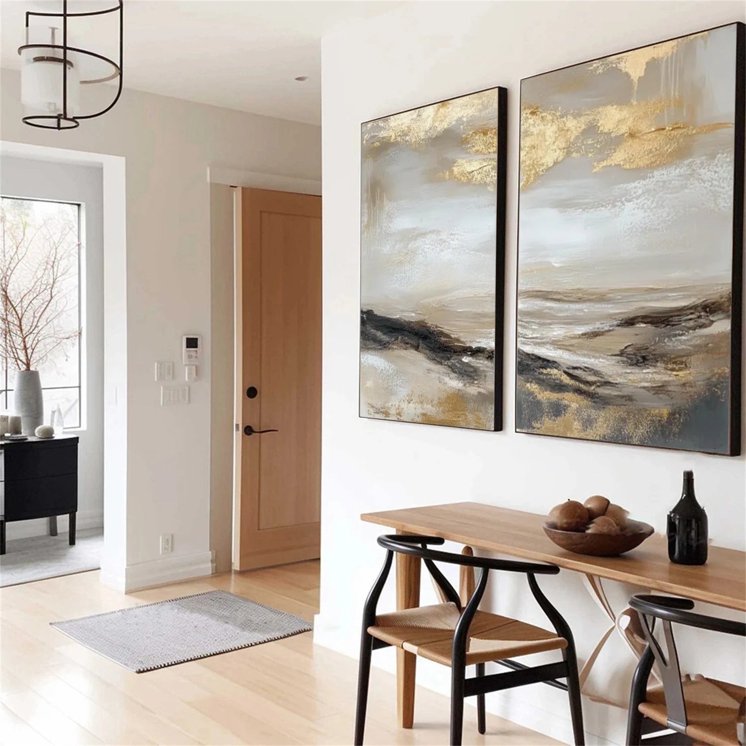 Abstract Canvas Wall Art Set of 2 #AP304