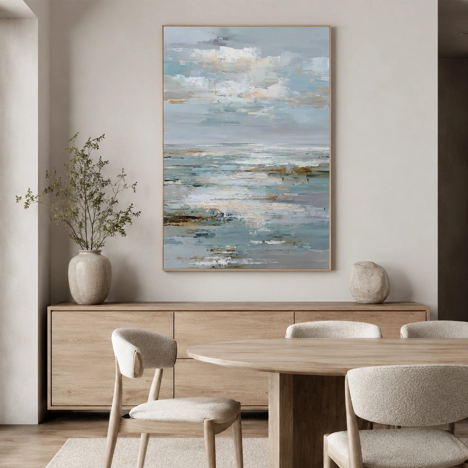 Ocean And Sky Abstract Textured Wall Art #OS202