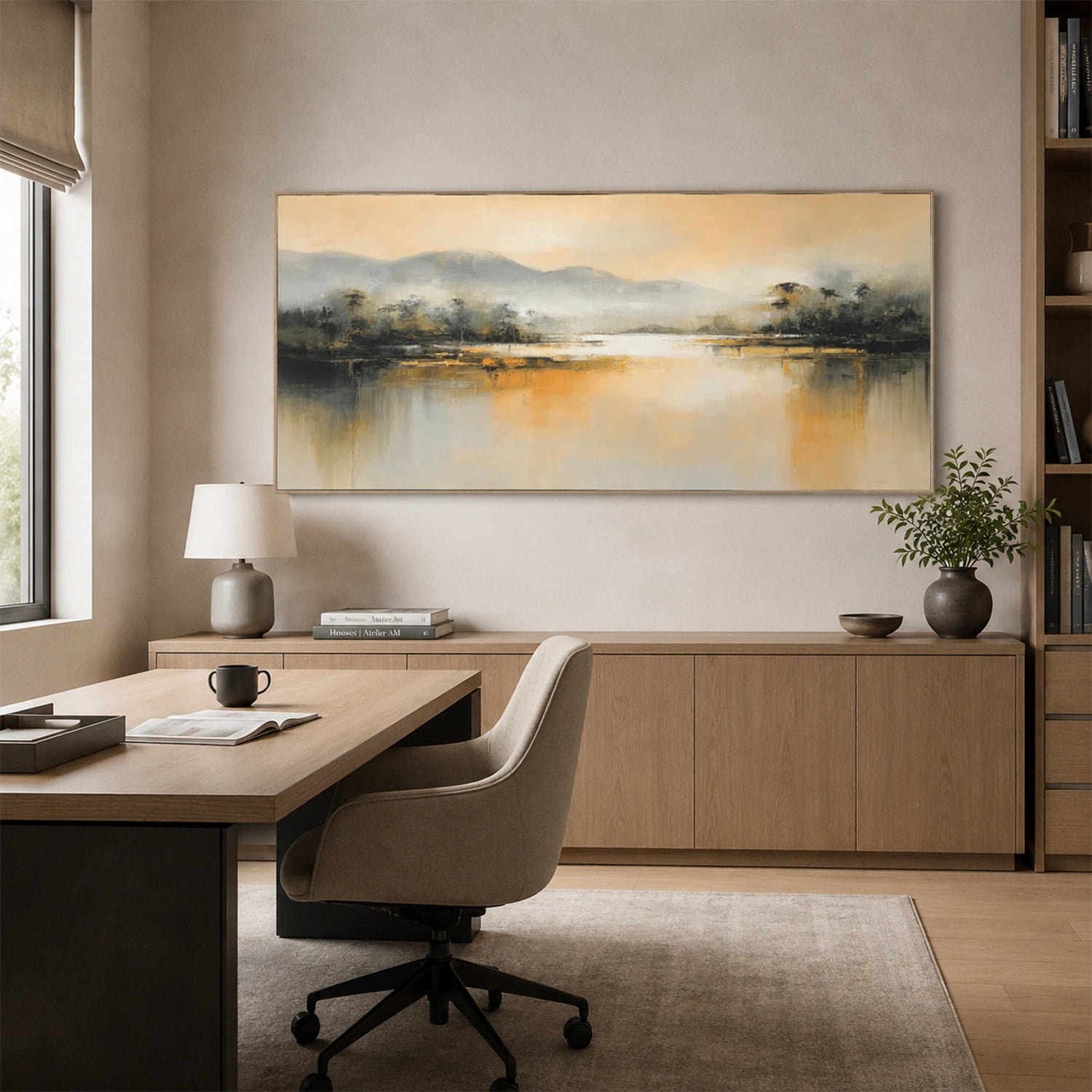 Abstract Mountain Canvas Art #MO065
