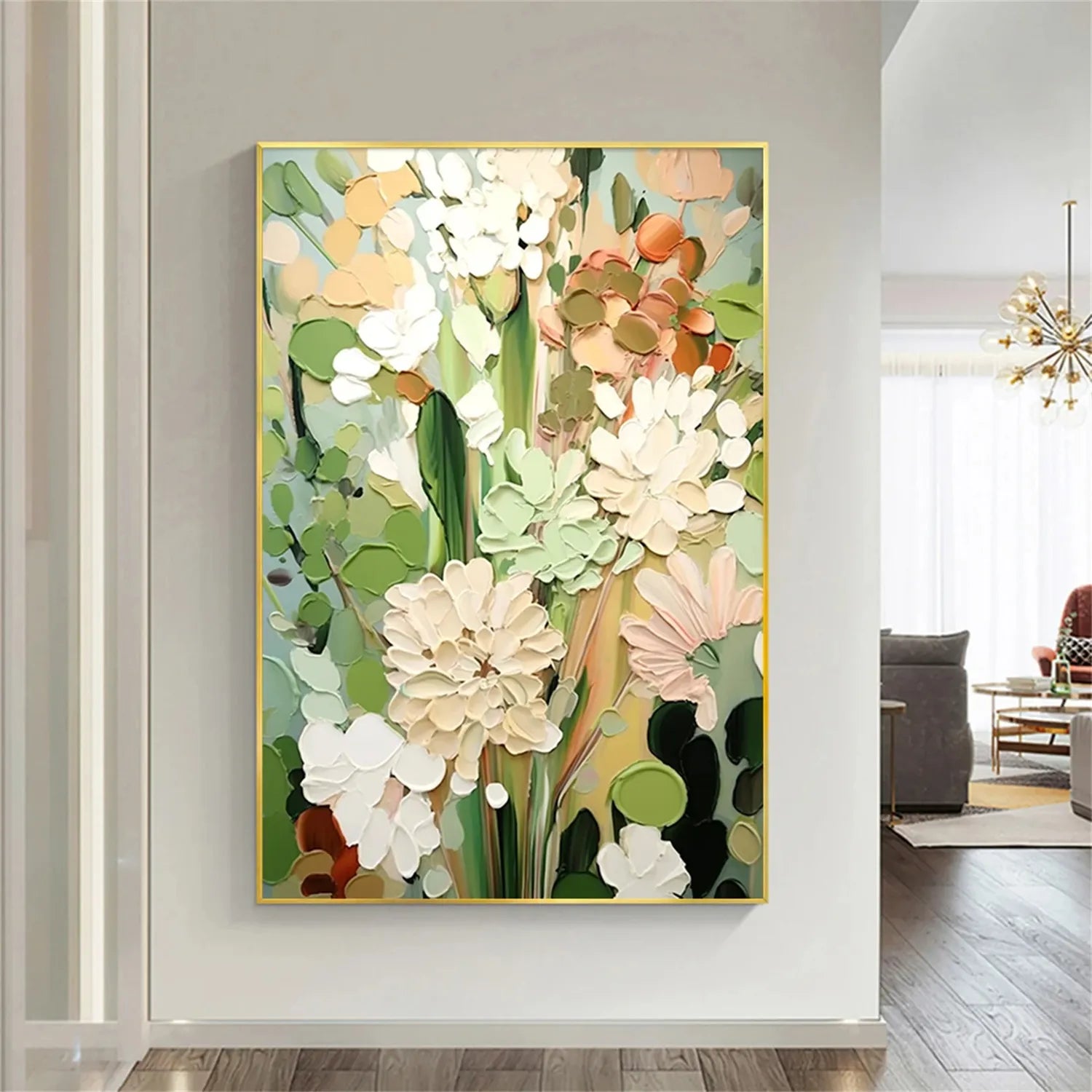 Colorful Flower Textured Painting Canvas #FP015