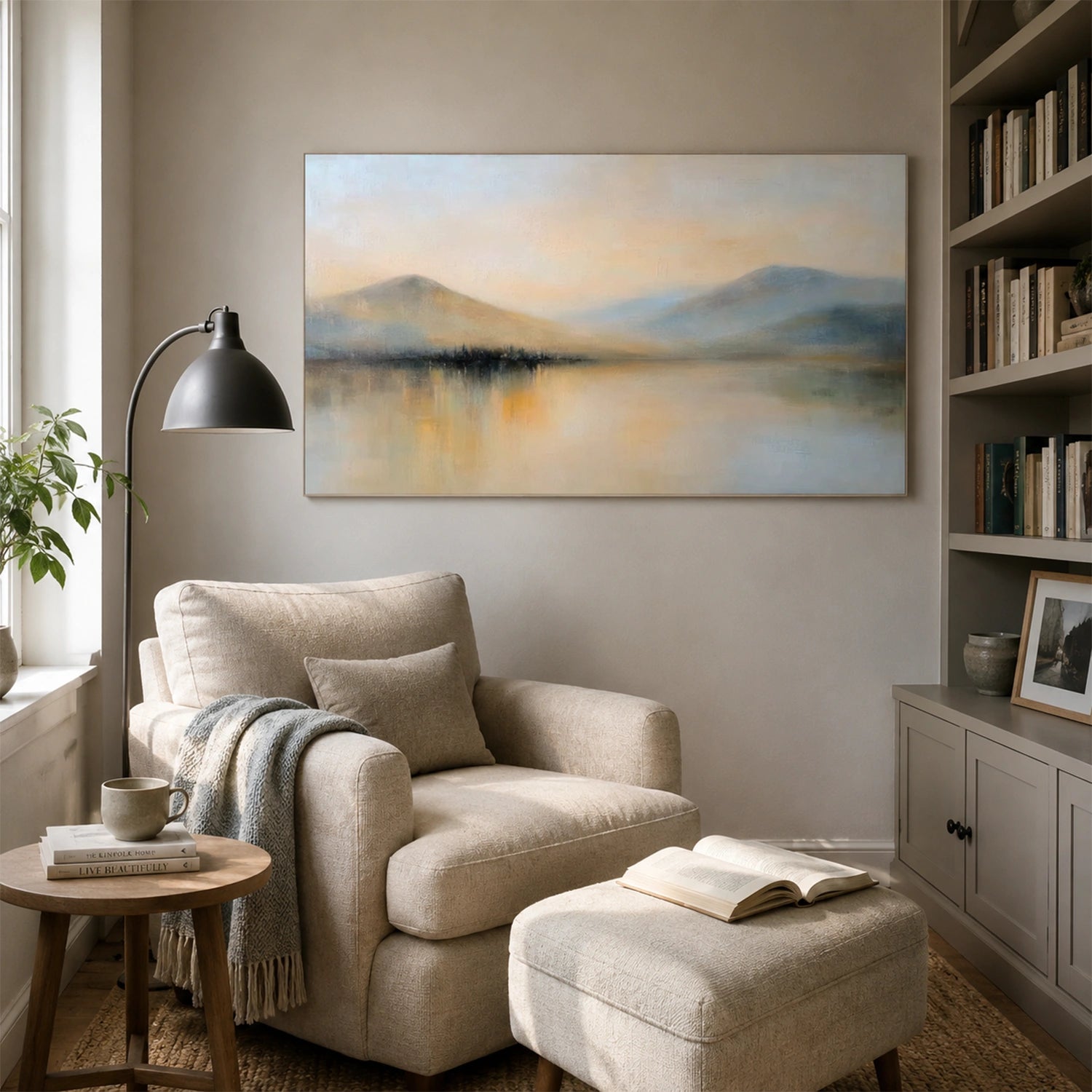 Abstract Mountain Canvas Art #MO070