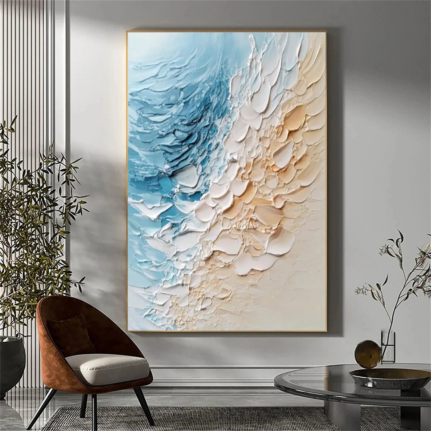 Ocean Abstract Textured Wall Art #OP031