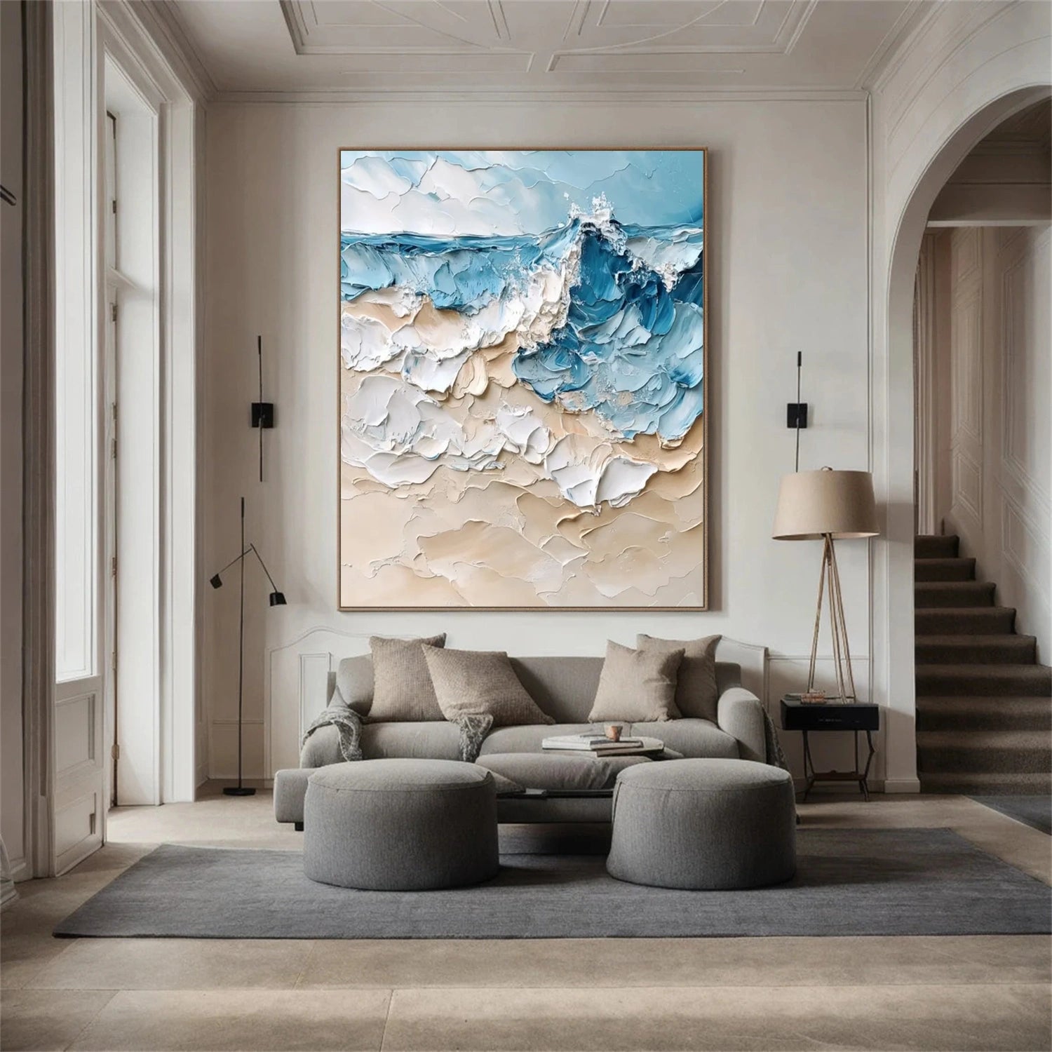 Ocean Abstract Textured Wall Art #OP032