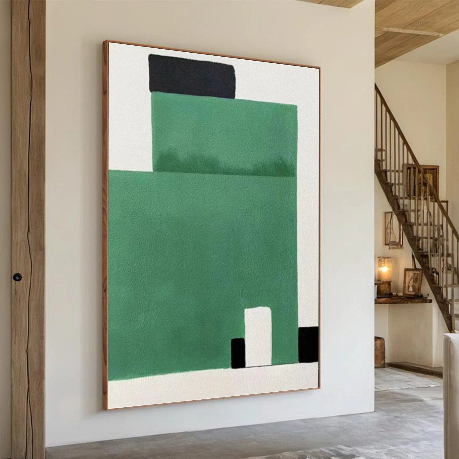 Green Minimalist Canvas Art #MT176