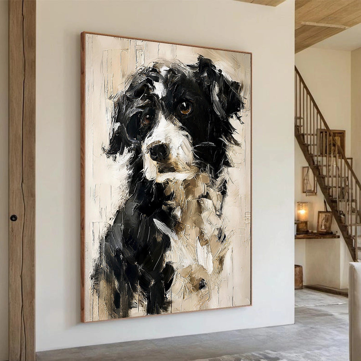 Abstract Animal Dog Textured Wall Art #AC102