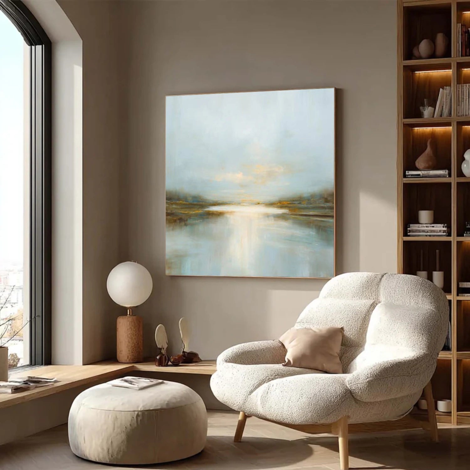 Ocean And Sky Abstract Wall Art #OS132