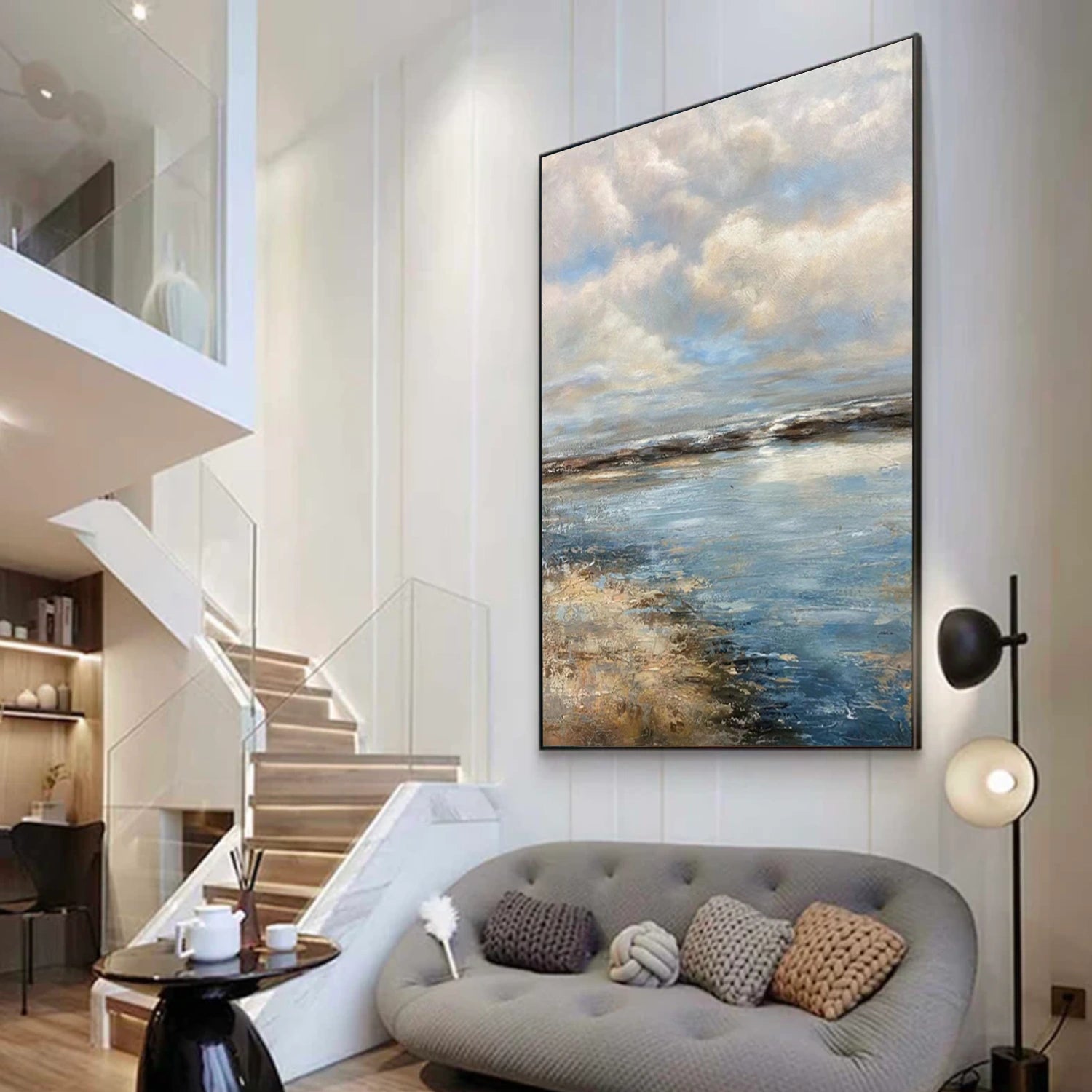 Ocean And Sky Abstract Wall Art #OS109