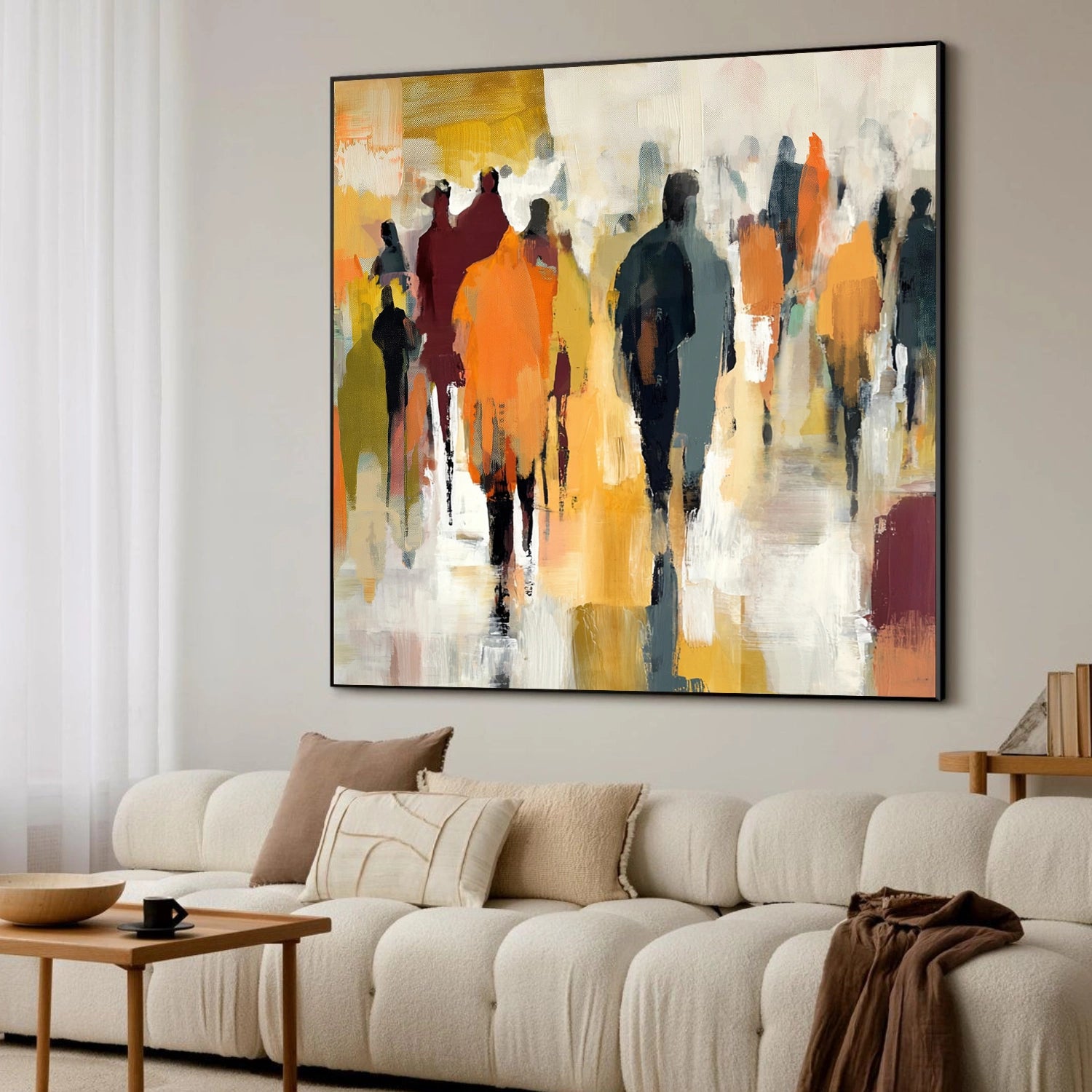 Colorful Abstract People Canvas Art #AE074