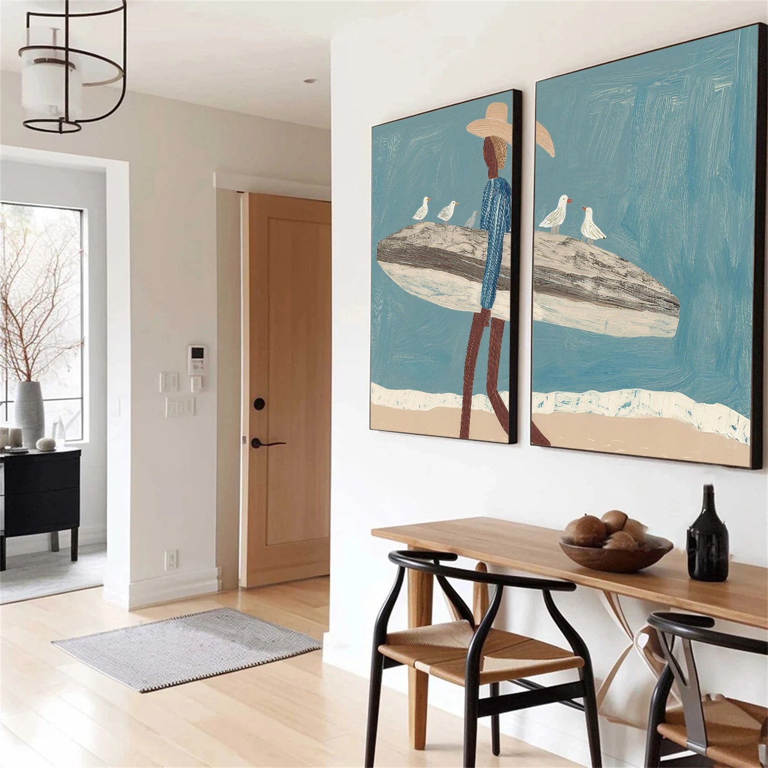 Abstract Portrait Canvas Art Set of 2 #AE101