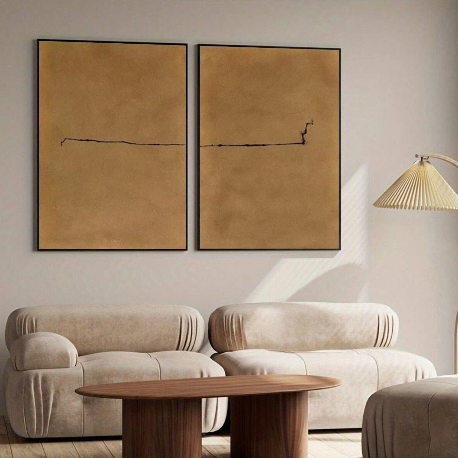 Brown Wabi Sabi Canvas Art Set of 2 #WS124