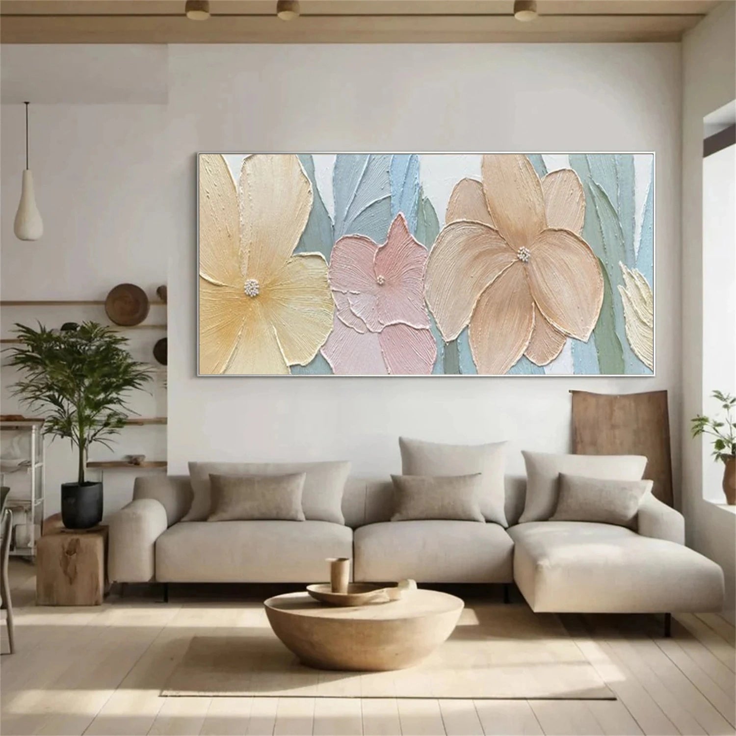 Flower Abstract Textured Wall Art #FP128
