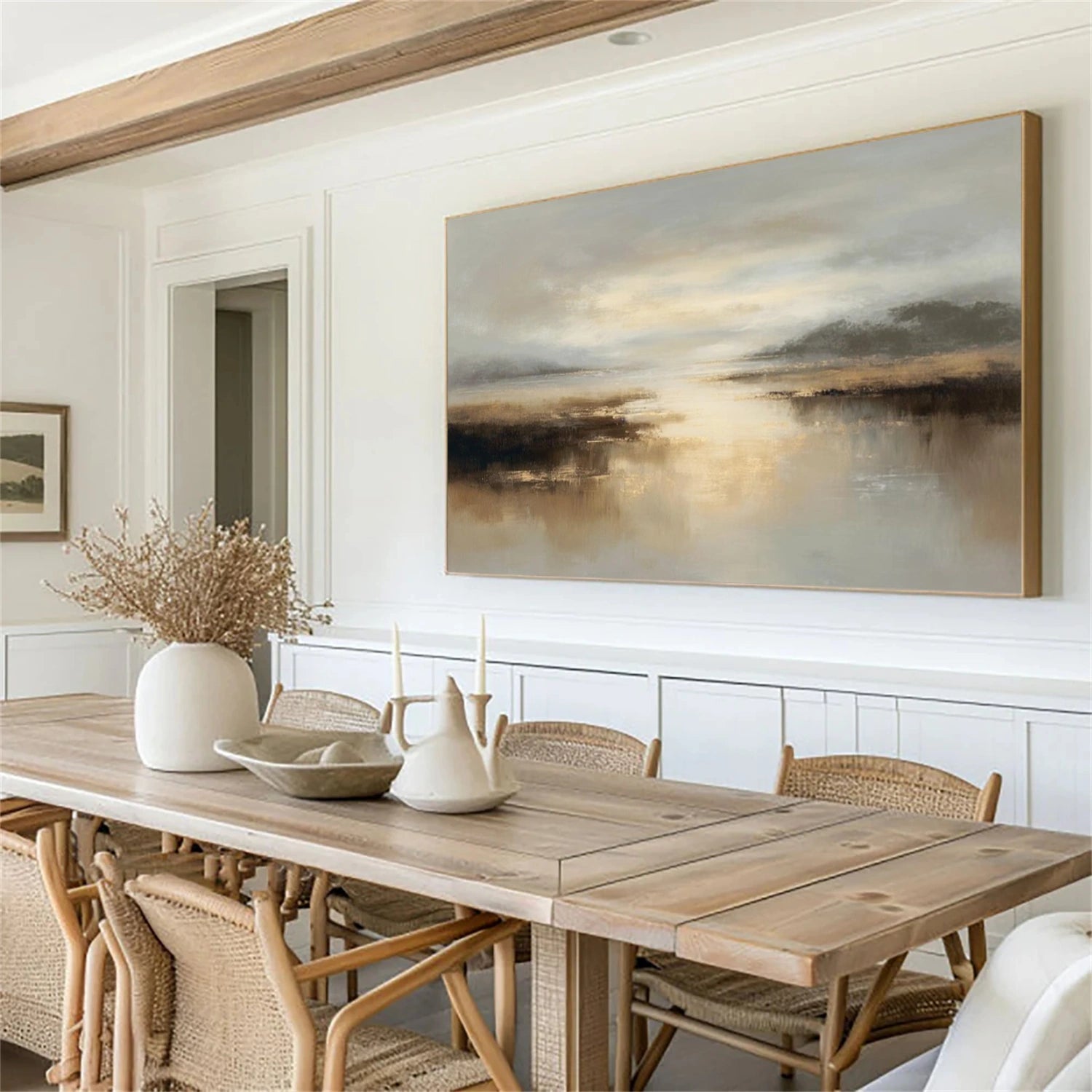 Ocean And Sky Abstract Wall Art #OS093