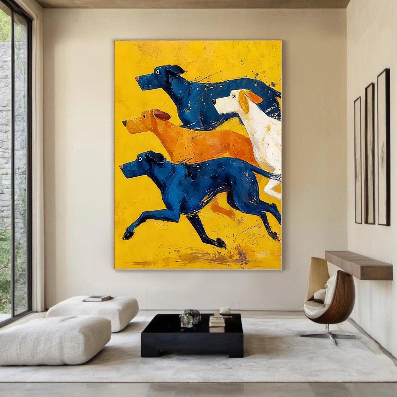 Abstract Animal Dog Wall Art #AC111