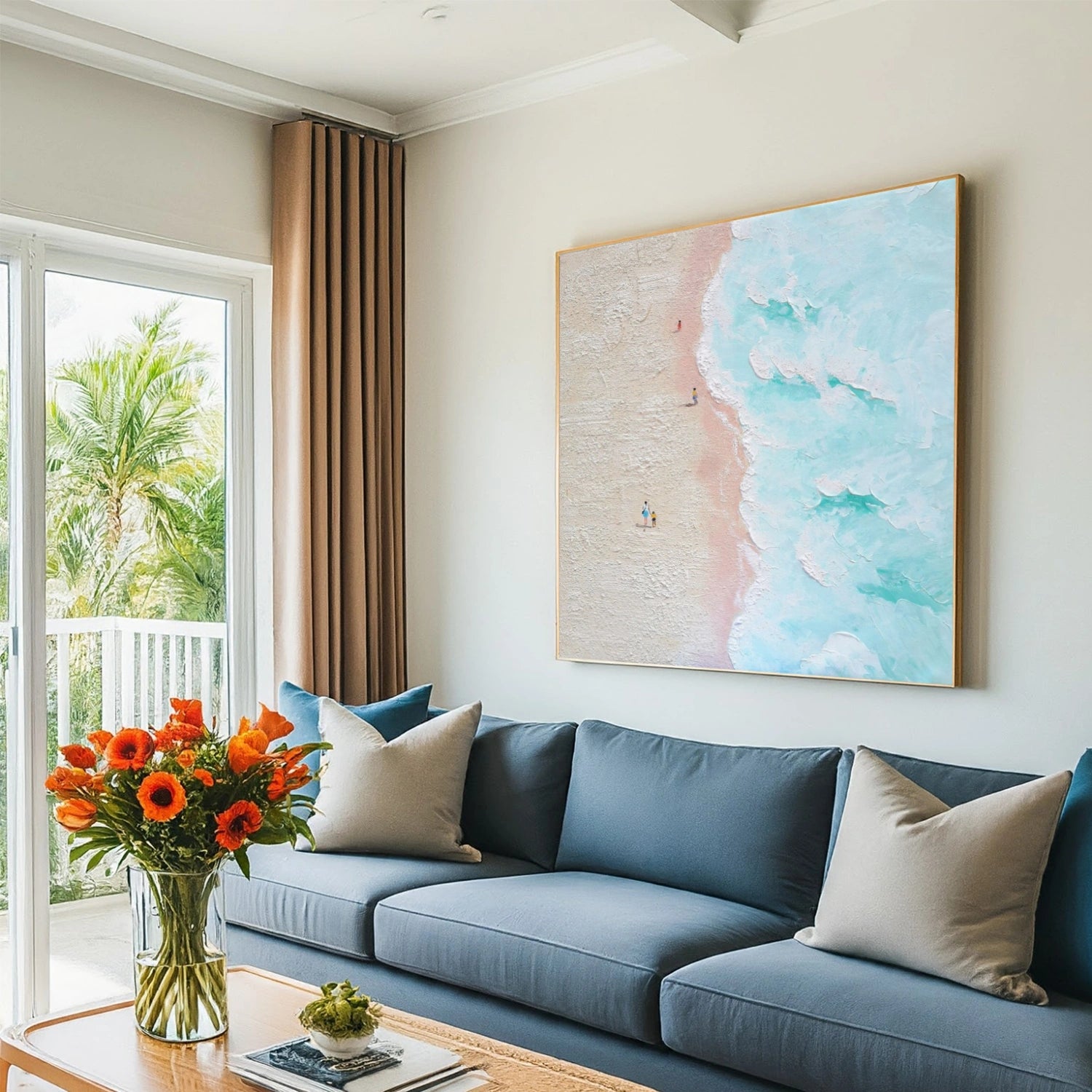 Ocean Abstract Textured Wall Art #OP034