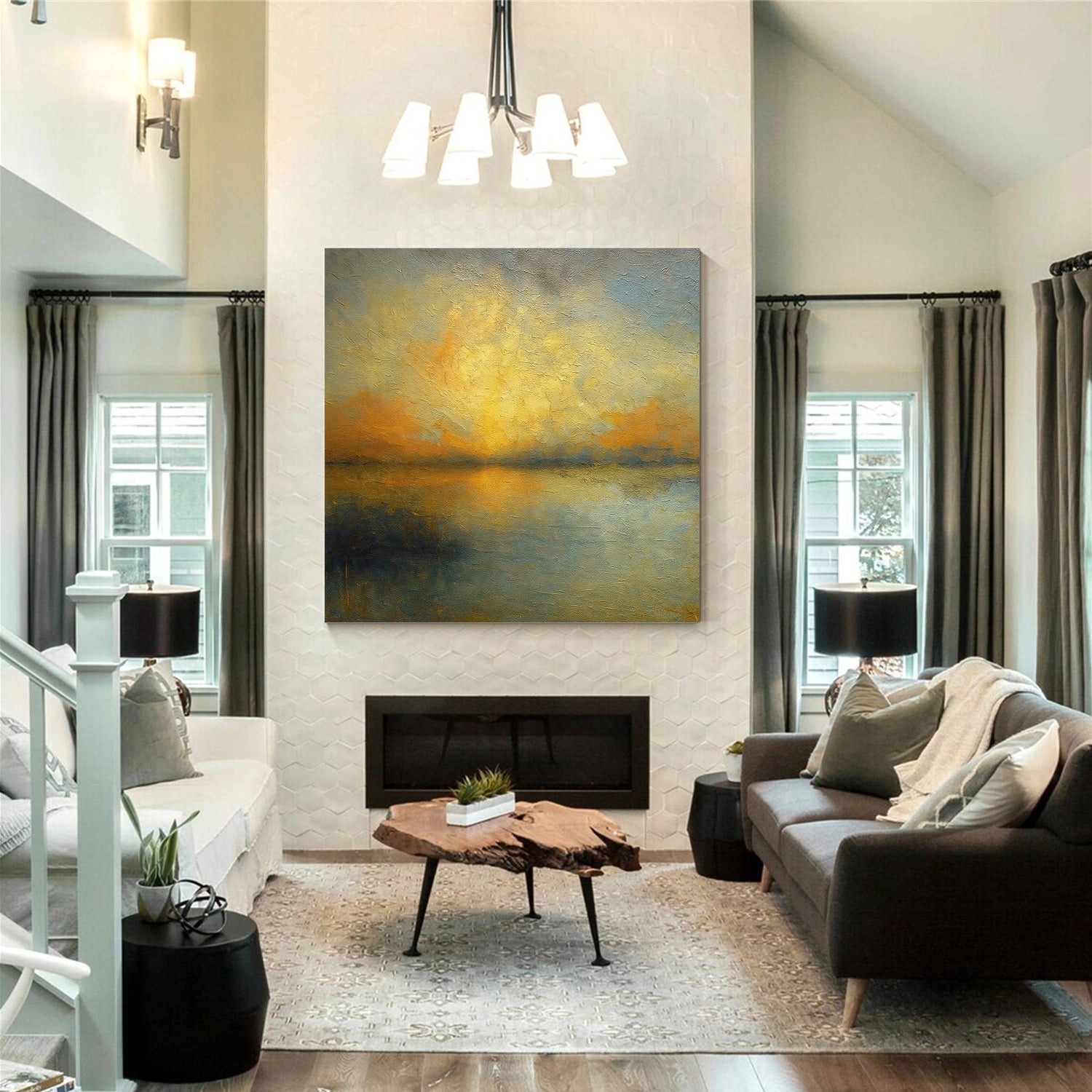 Abstract Canvas Wall Art #AP229