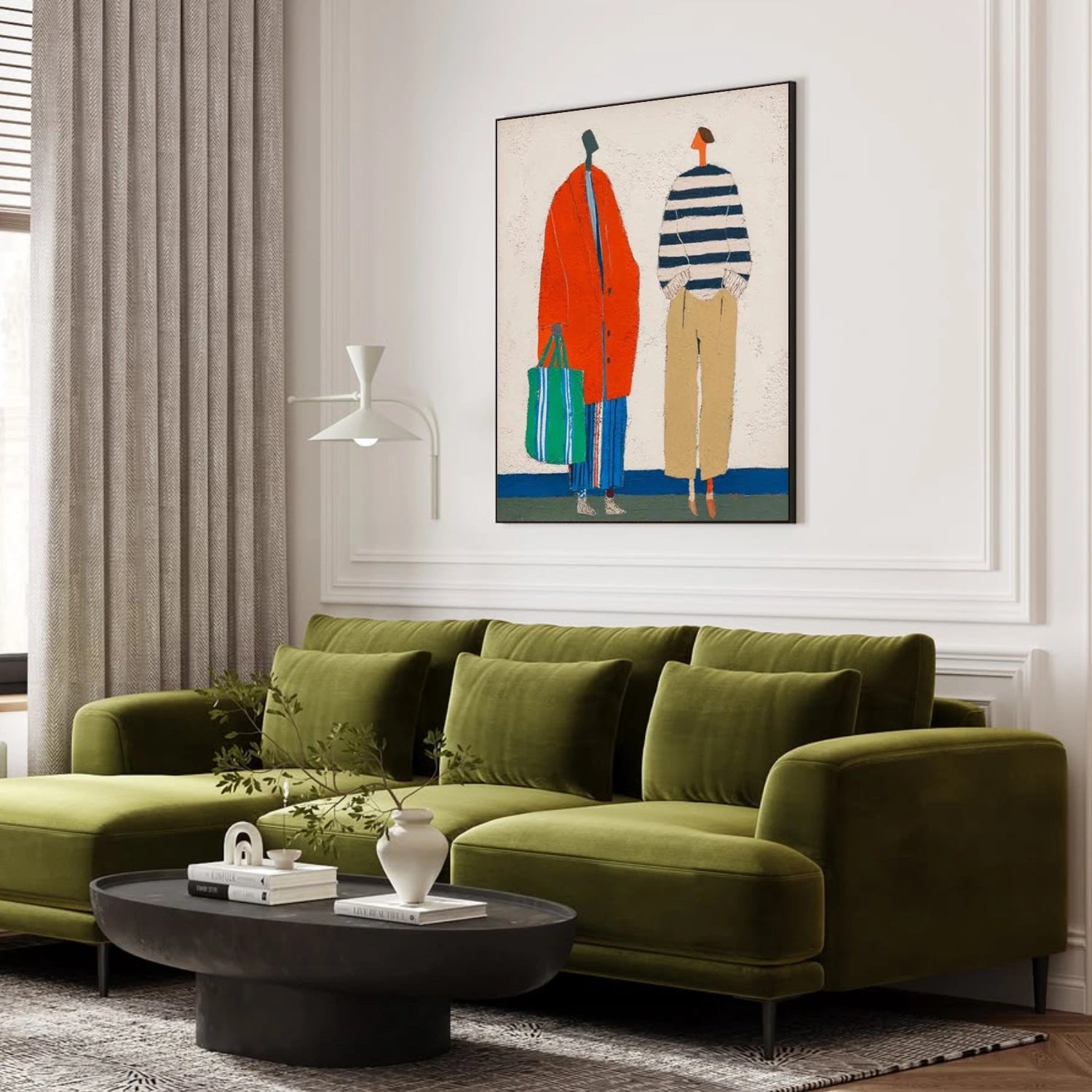 Abstract Portrait Canvas Art #AE103