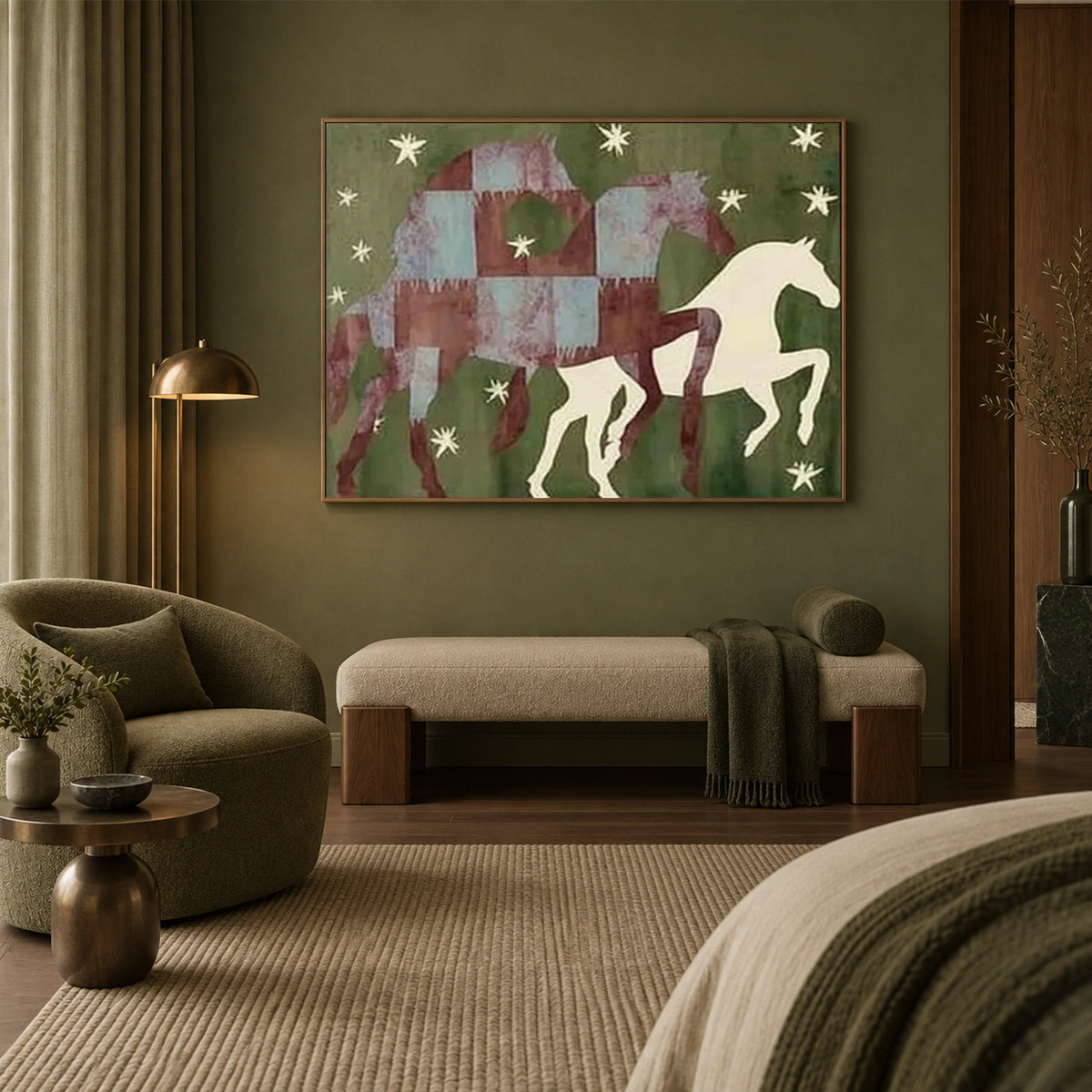Abstract Animal Horse Wall Art #AC153