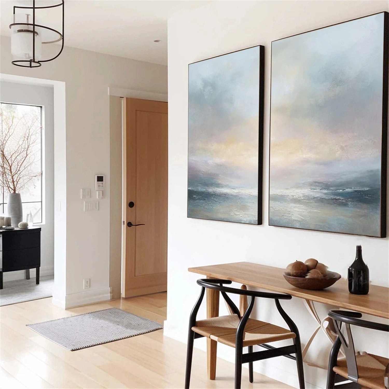 Ocean And Sky Abstract Wall Art Set of 2 #OS076