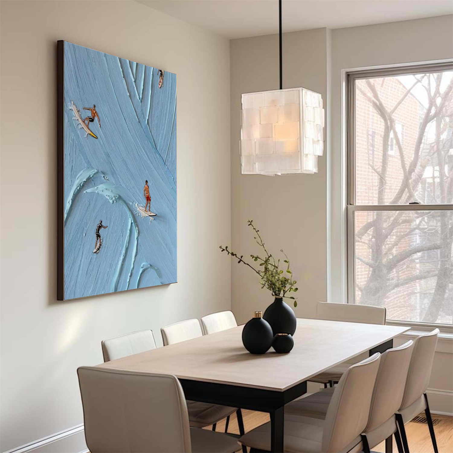 Surfing Sport Textured Wall Art #MS107