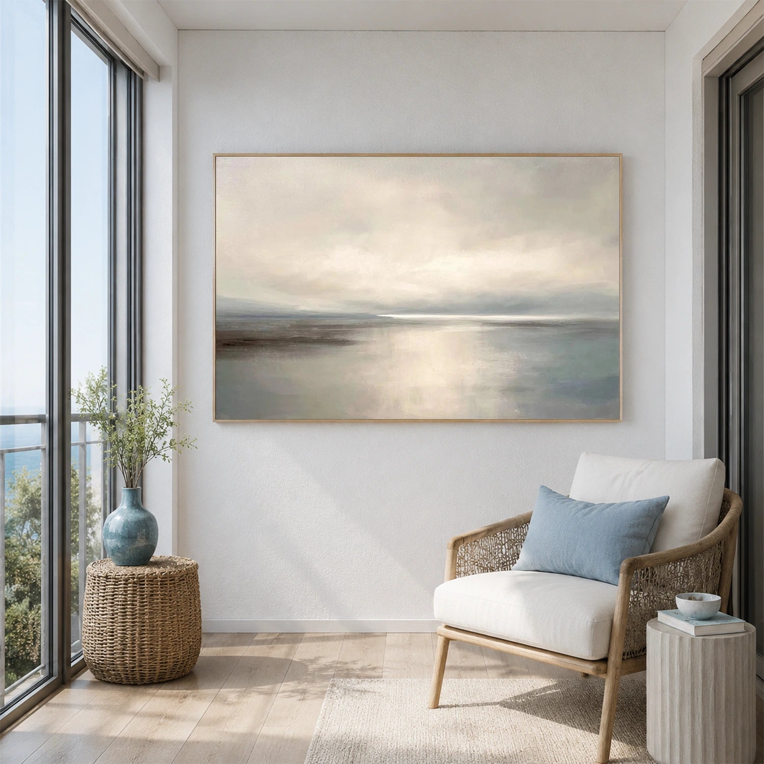 Ocean And Sky Abstract Wall Art #OS196