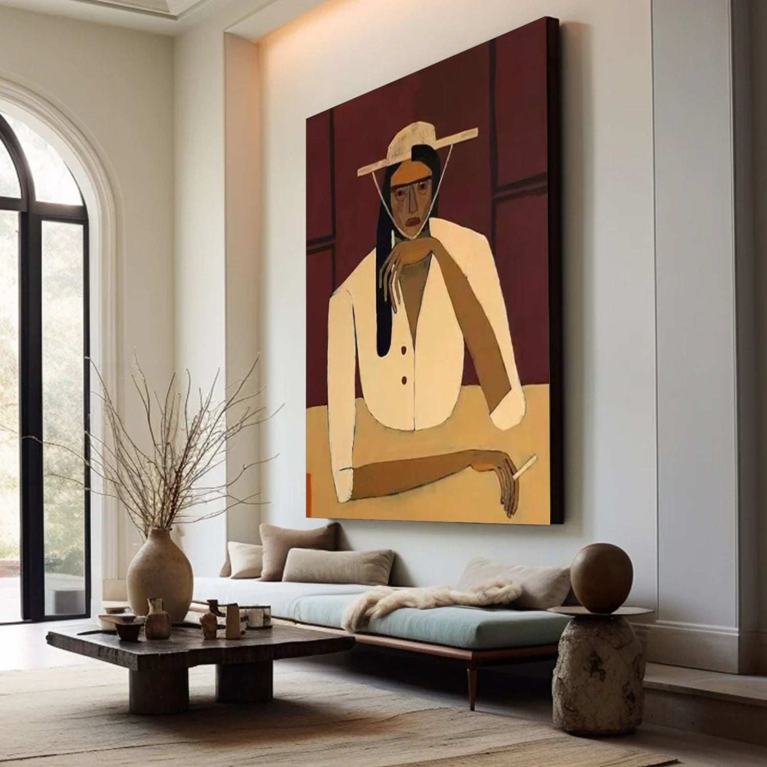 Abstract Portrait Canvas Art #AE068