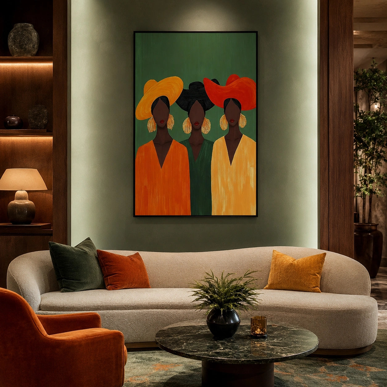 Abstract Portrait Canvas Art #AE163