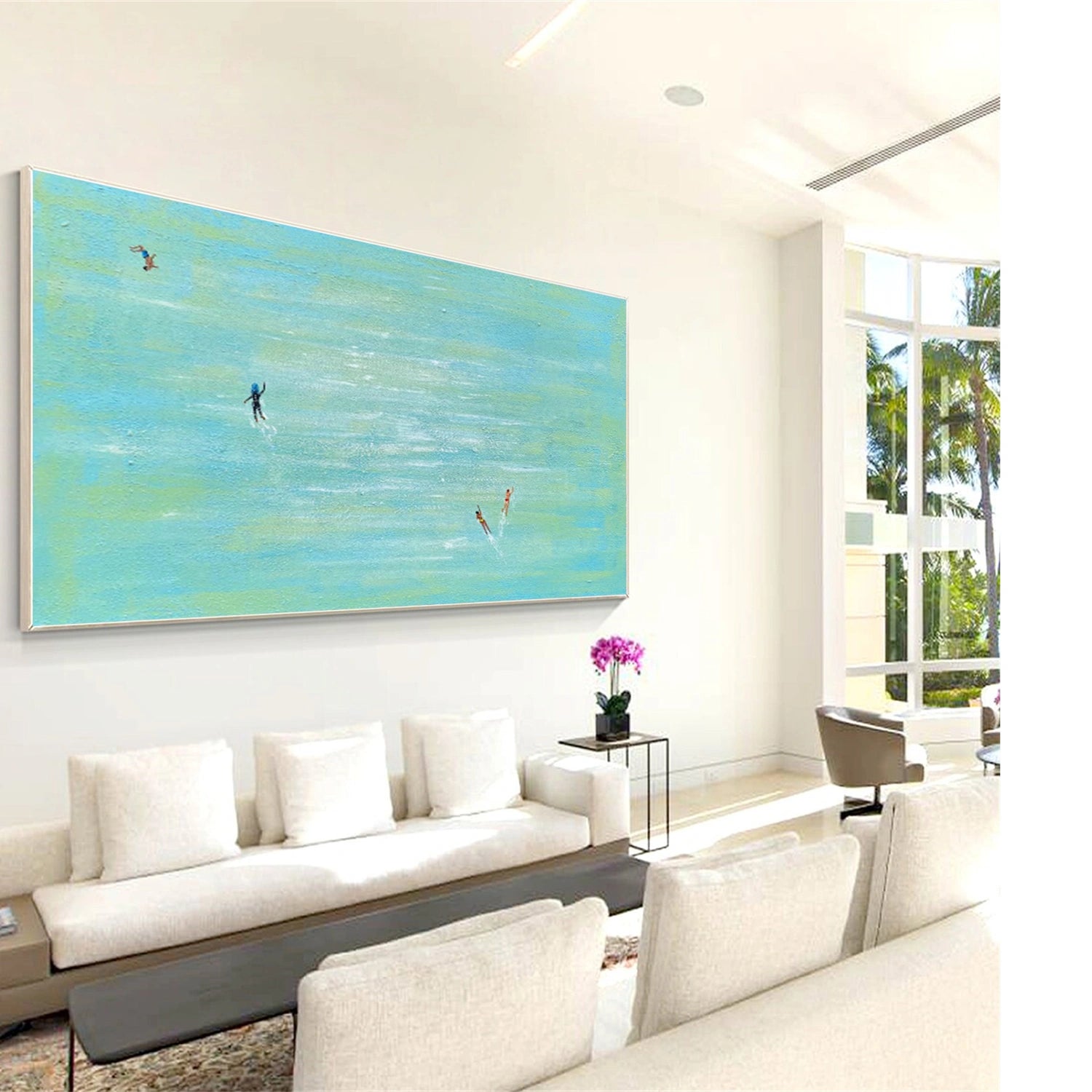 Swimming Sport Textured Wall Art #MS094