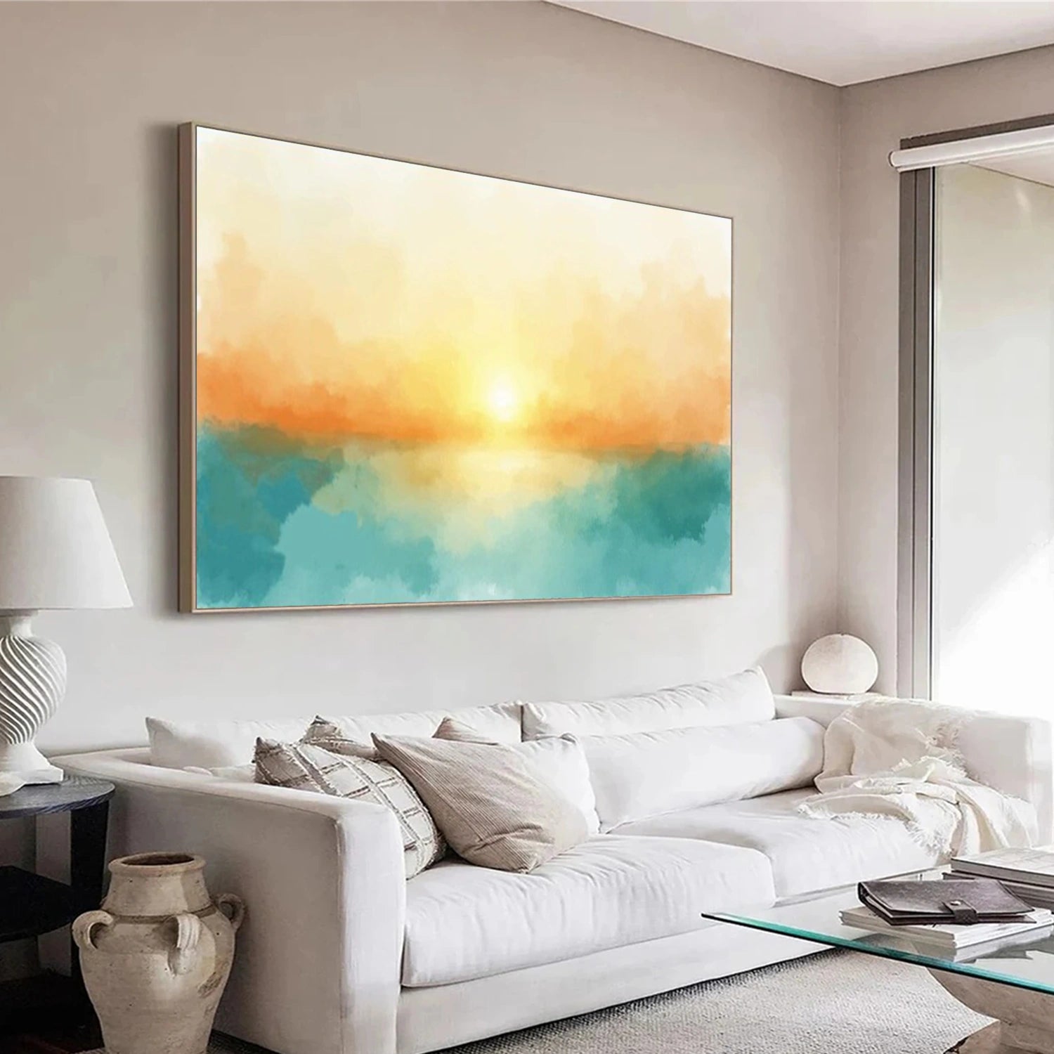 Ocean And Sky Abstract Wall Art #OS127