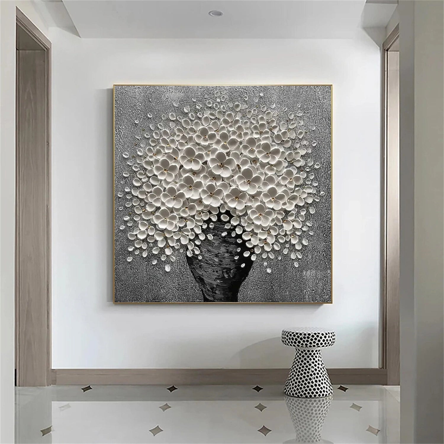 Flower Textured Painting Canvas #FP066