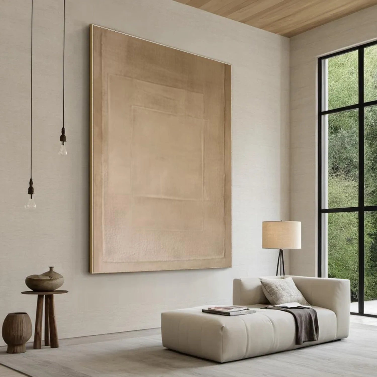 Beige and Brown Wabi Sabi Canvas Art #WS112