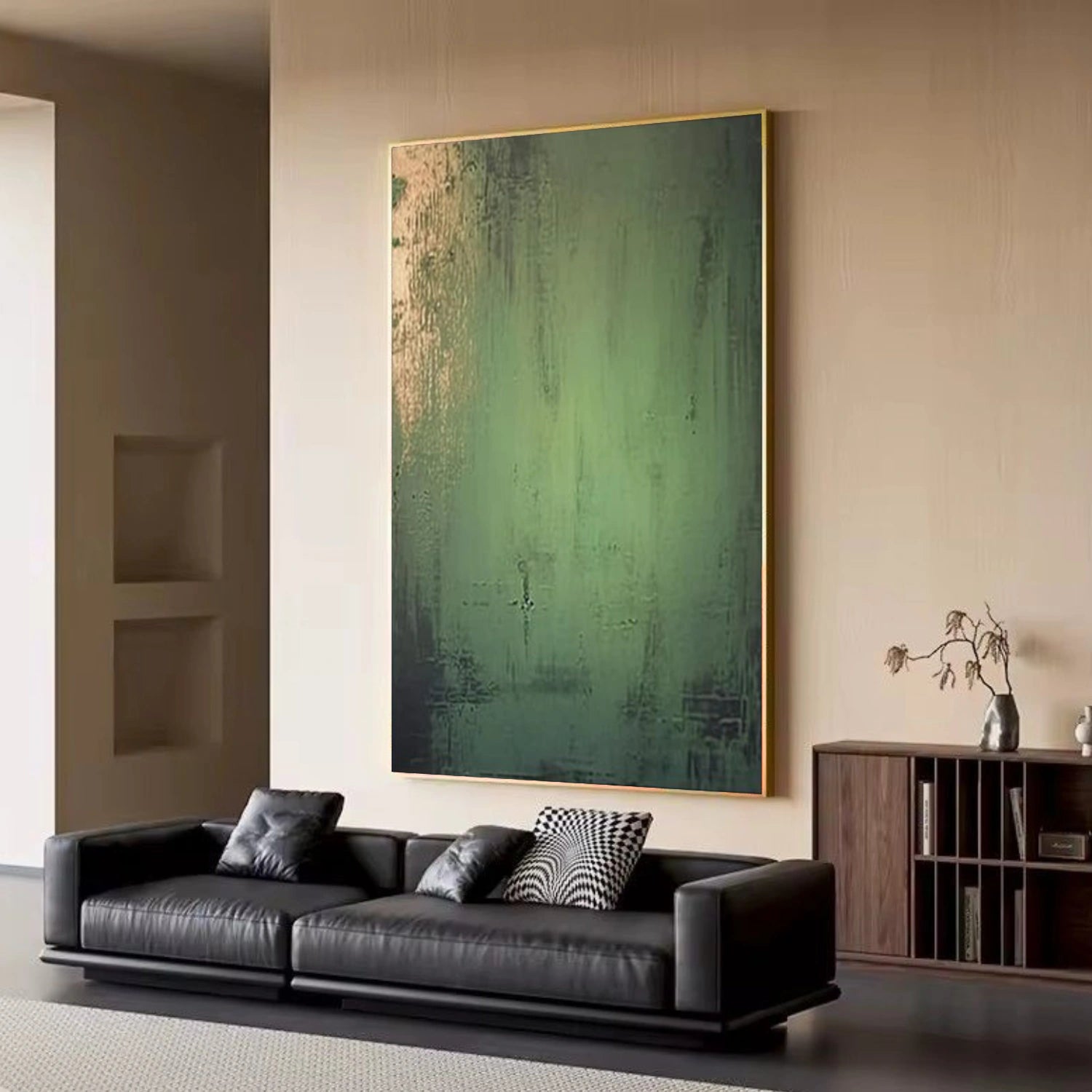 Green Wabi Sabi Canvas Art #WS127