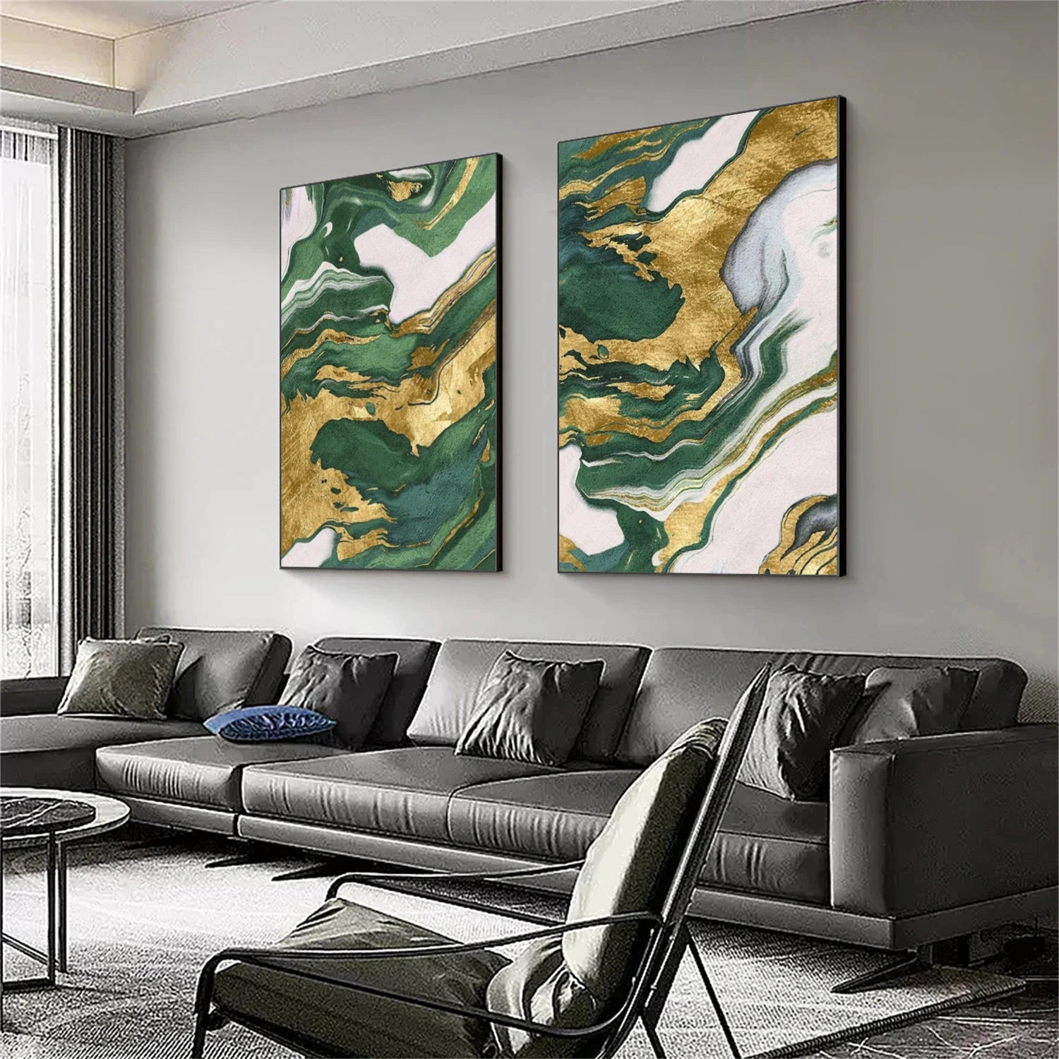 Abstract Canvas Wall Art Set of 2 #AP303