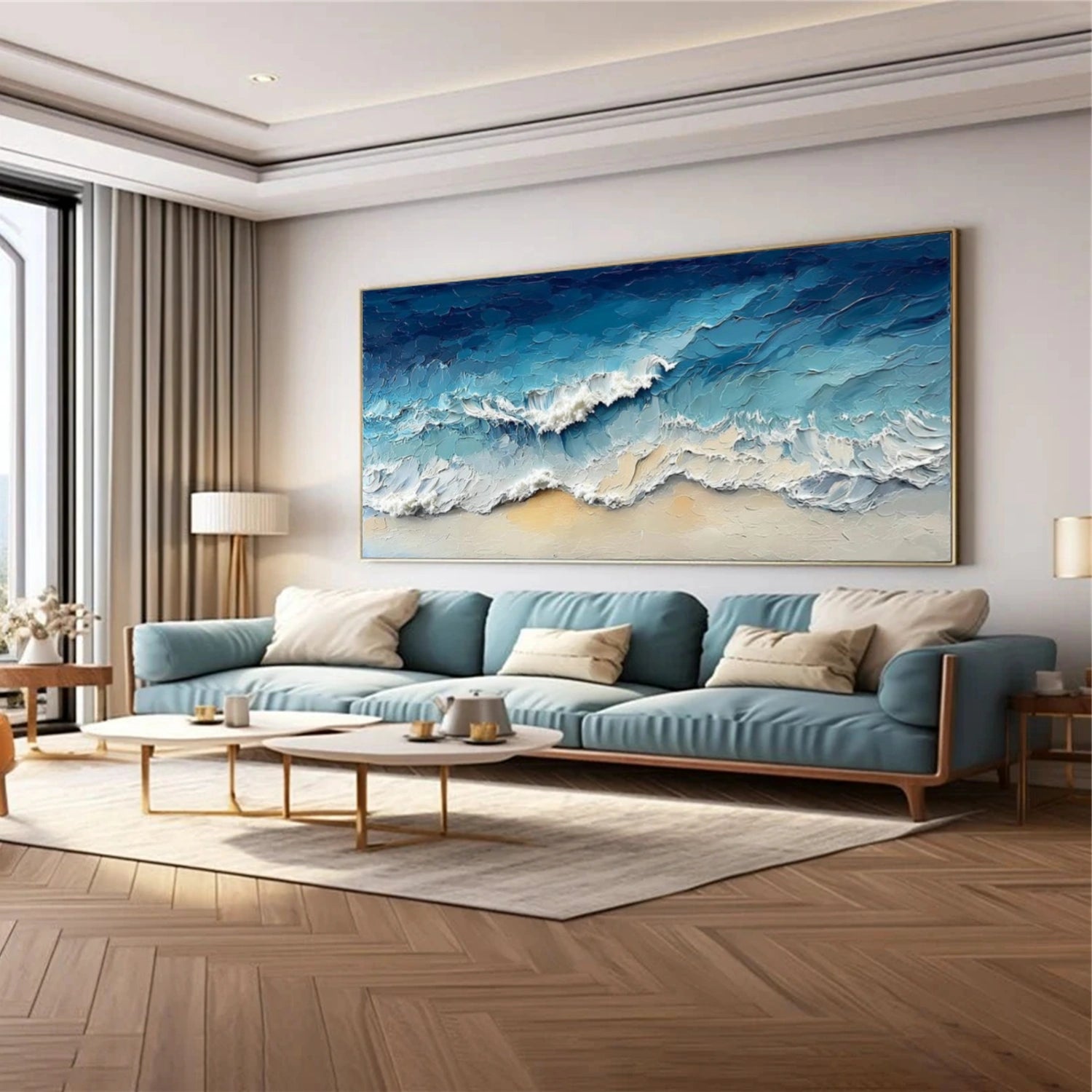Ocean Abstract Textured Wall Art #OP050
