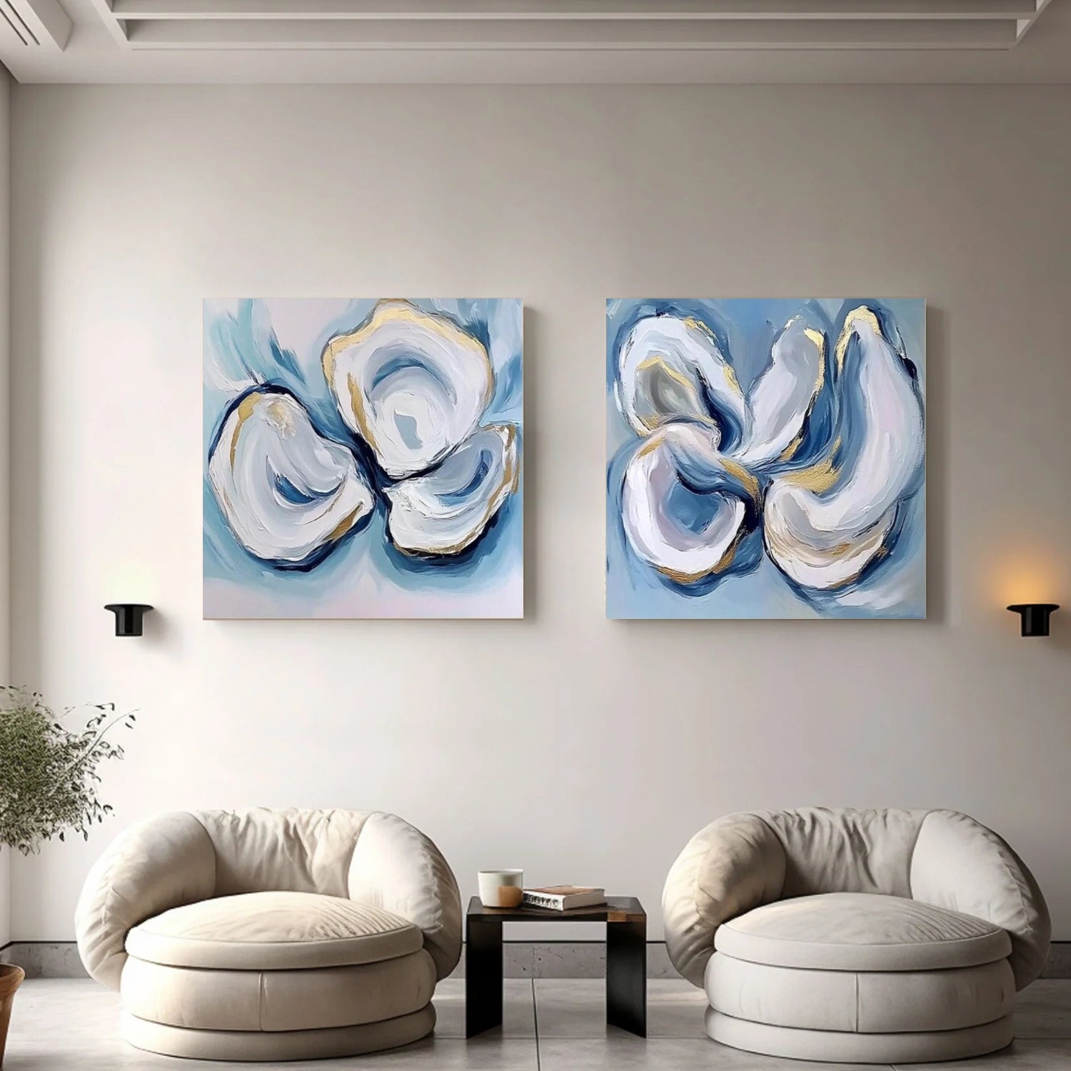 Abstract Canvas Wall Art Set of 2 #AP275
