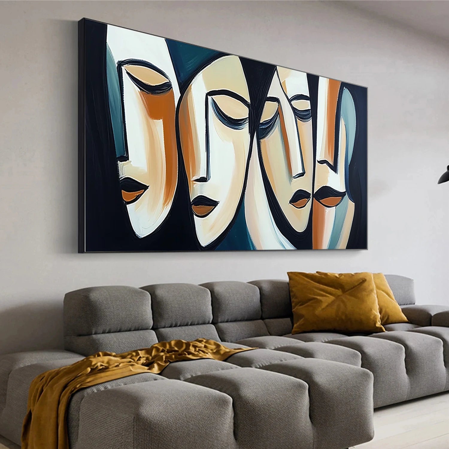 Abstract Portrait Canvas Art #AE144