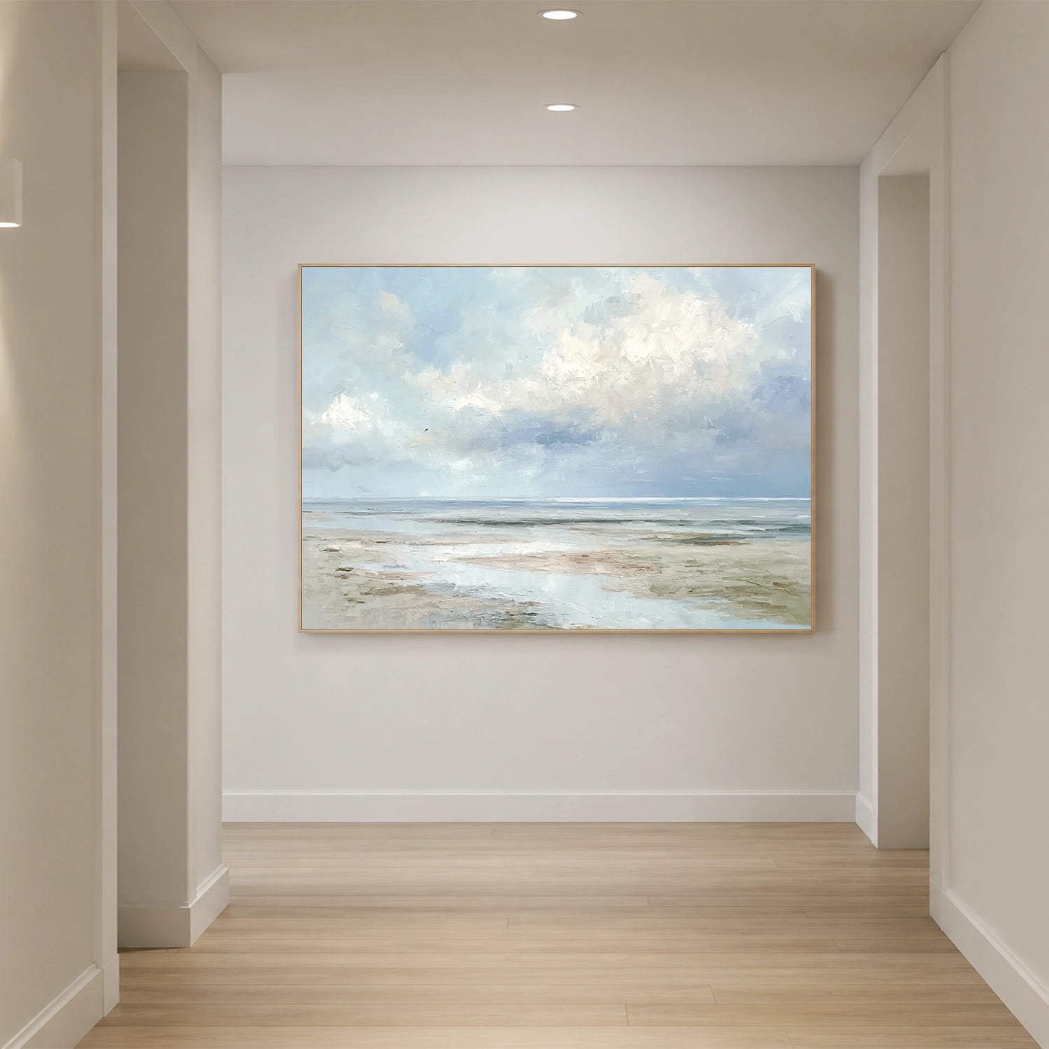 Ocean And Sky Abstract Textured Wall Art #OS185