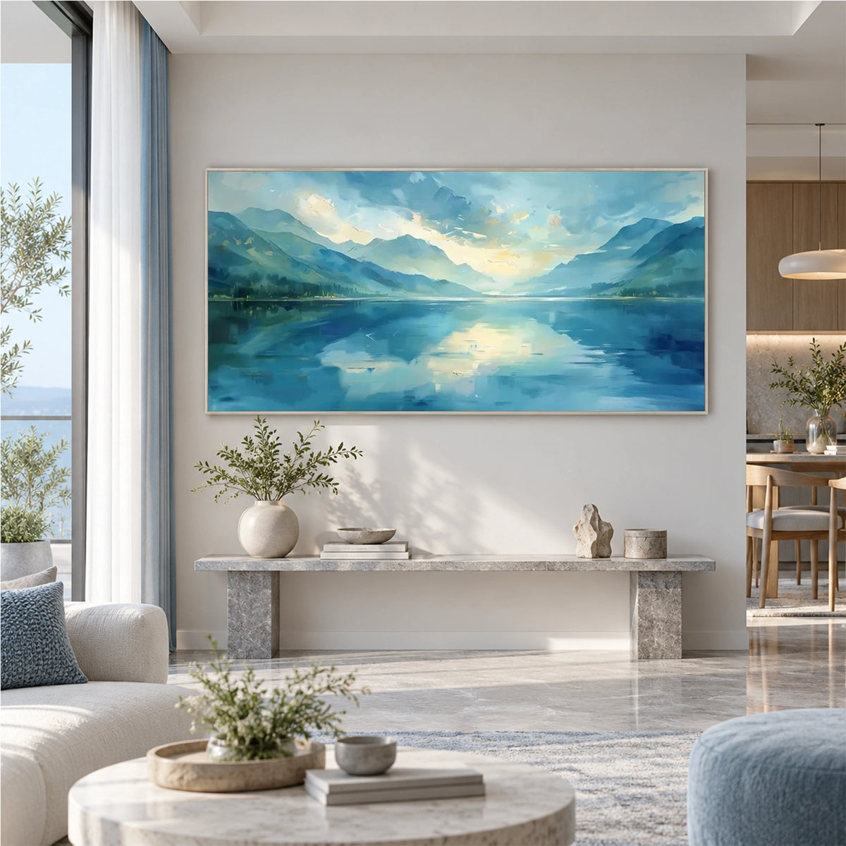 Ocean And Sky Abstract Wall Art #OS239