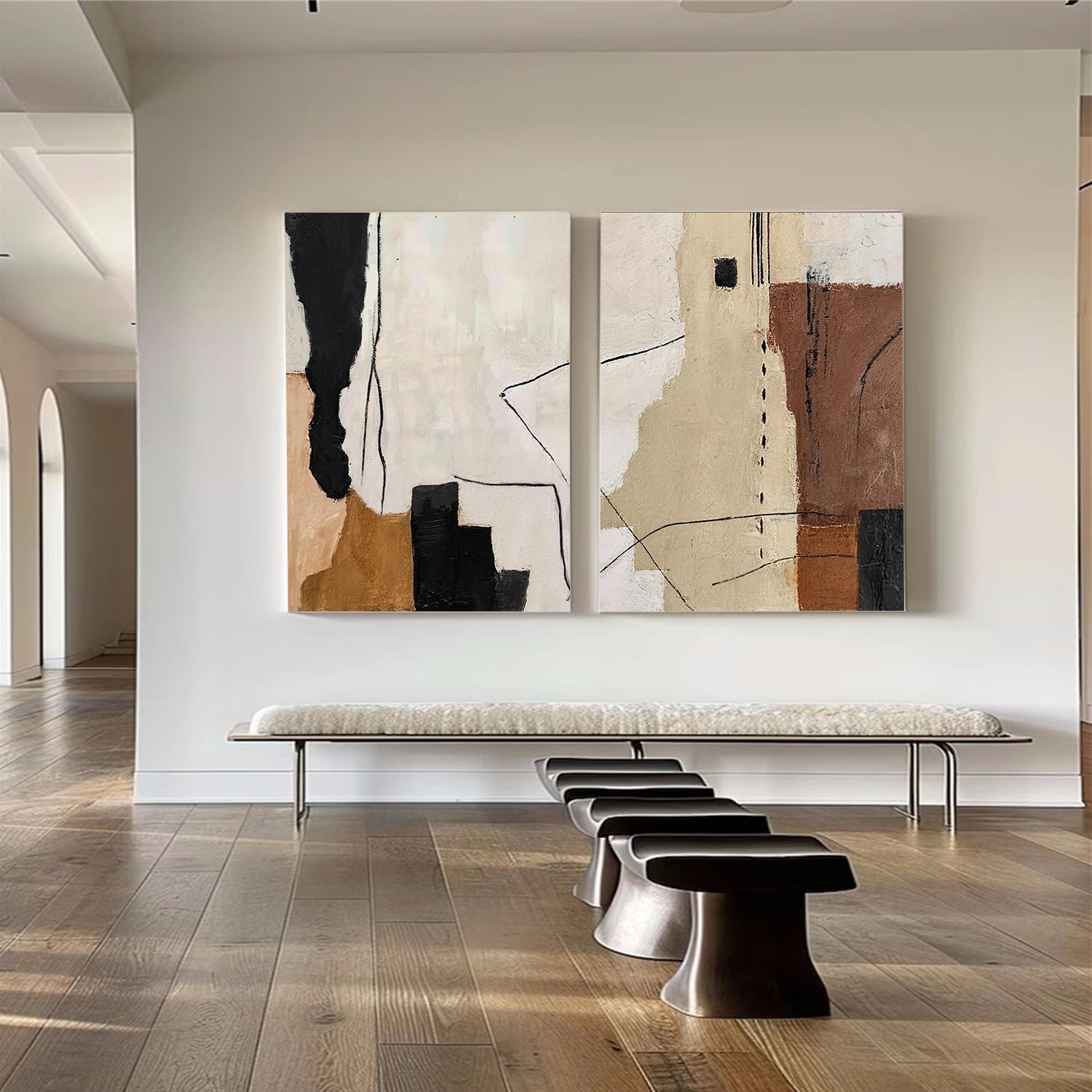 Abstract Canvas Wall Art Set of 2#AP378