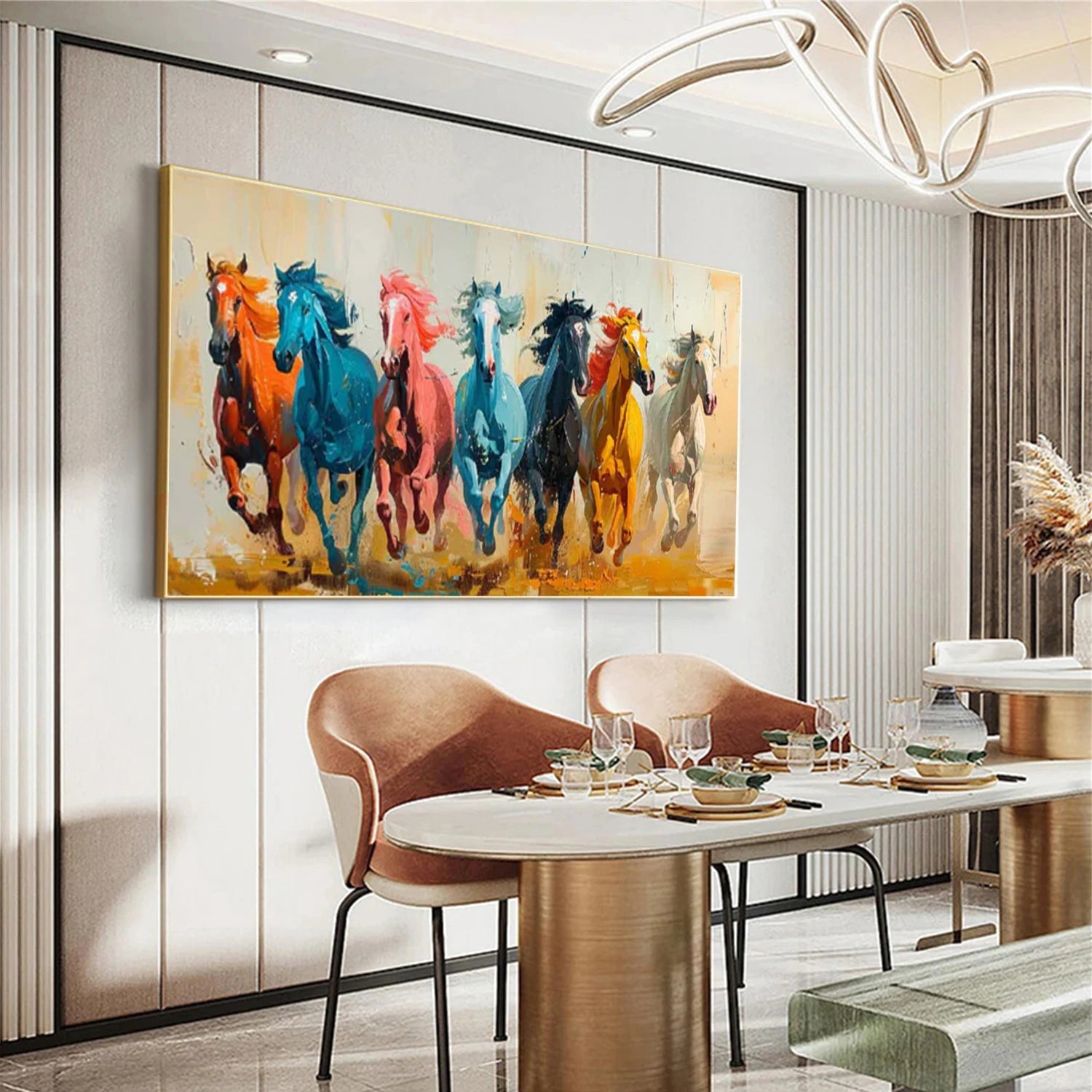 Abstract Animal Horse Wall Art #AC096