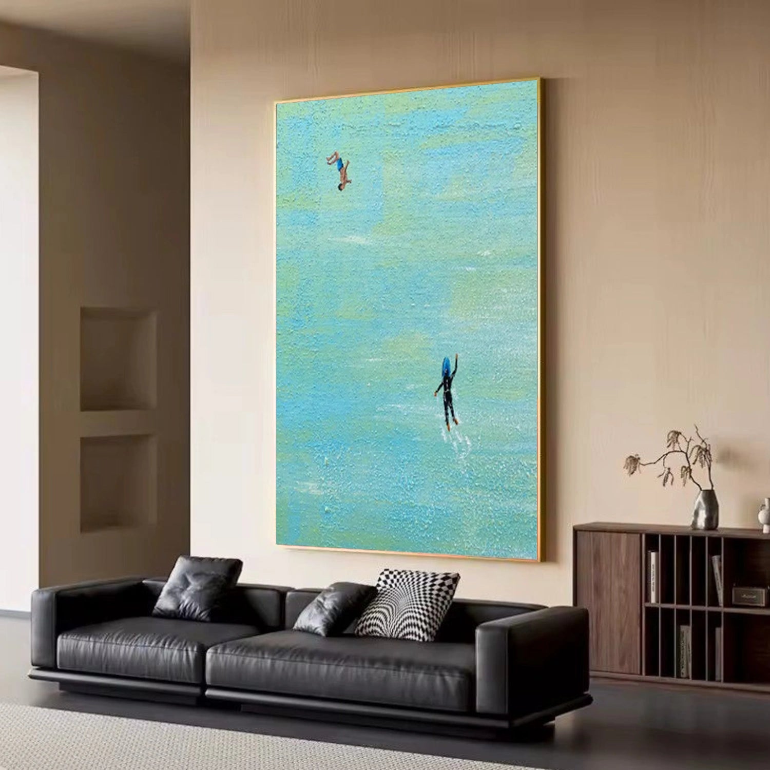 Swimming Sport Textured Wall Art #MS093