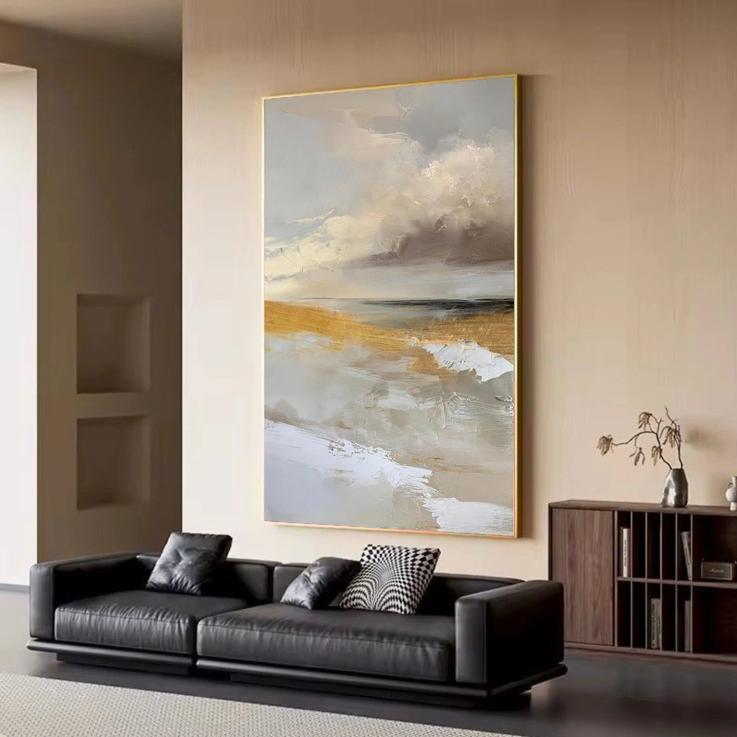 Ocean And Sky Abstract Wall Art #OS125