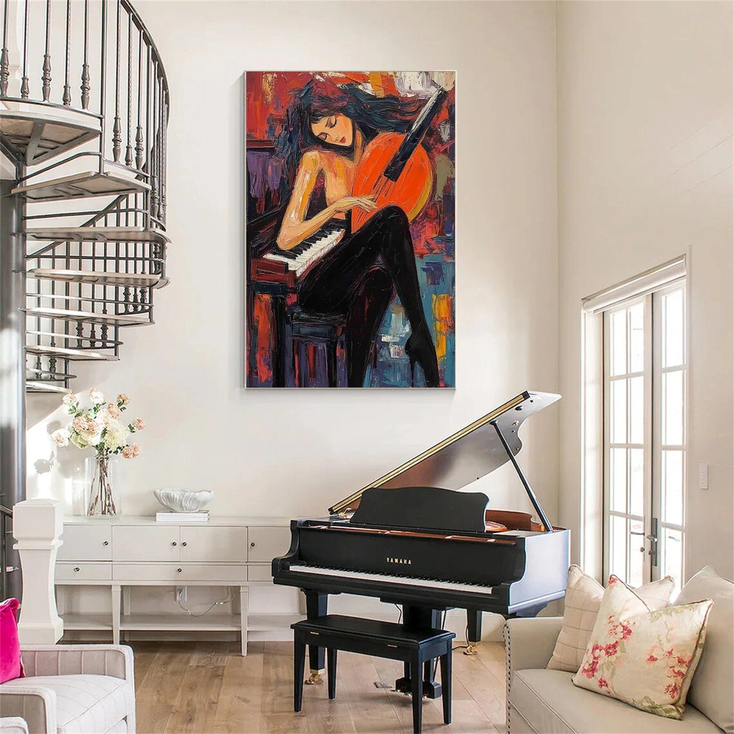 Abstract Portrait Canvas Art #AE015